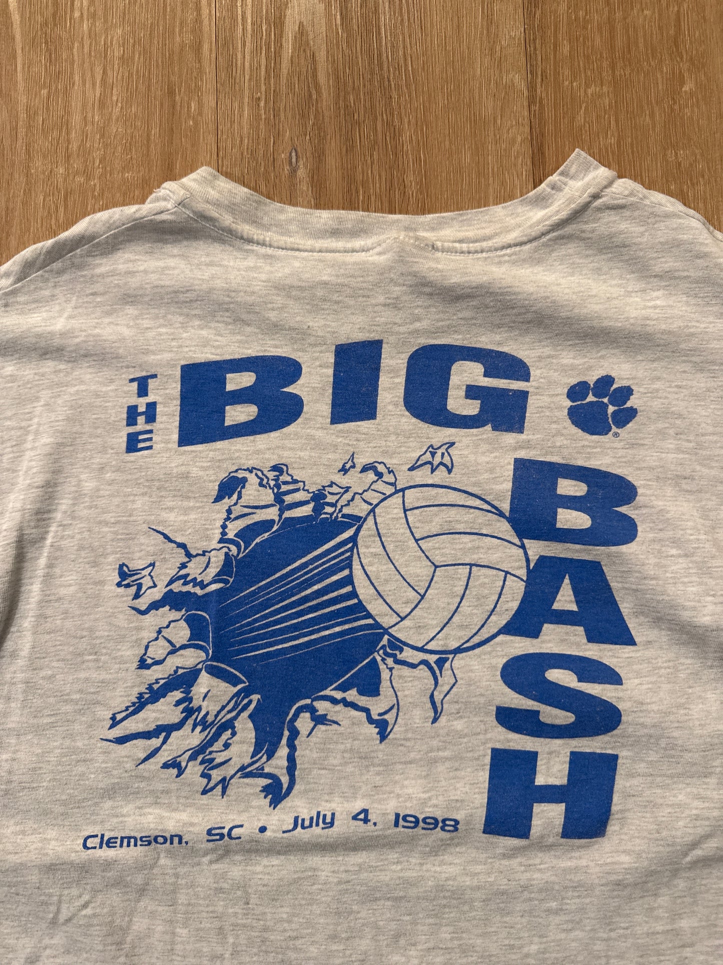 Vintage 1998 University Of Clemson Tigers The Big Bash Volleyball Tournament Tee