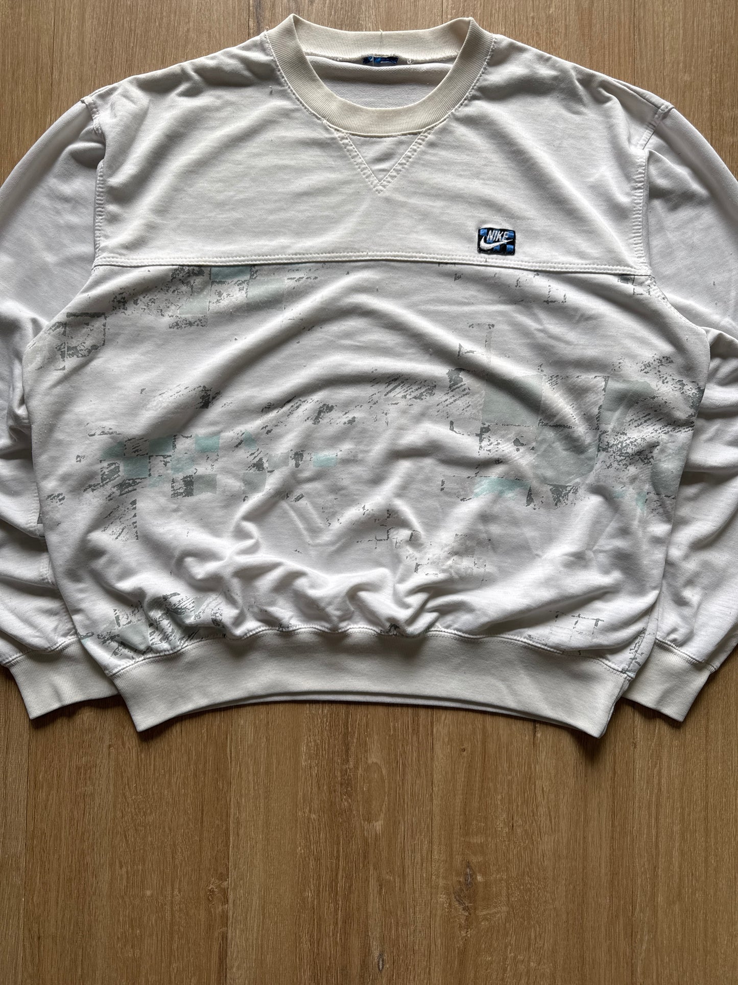 Vintage 80s Nike John McEnroe Agassi Checkerboard Challenge Court Tennis Sweatshirt