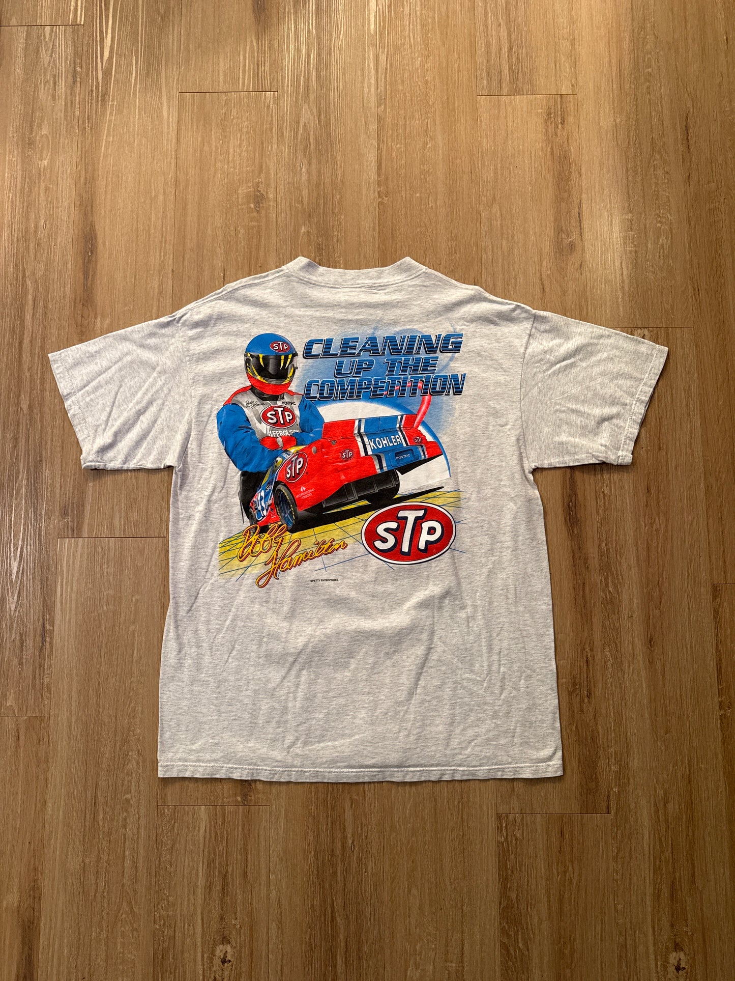 Vintage 90s Nascar Bobby Hamilton Cleaning Up The Competition Tee