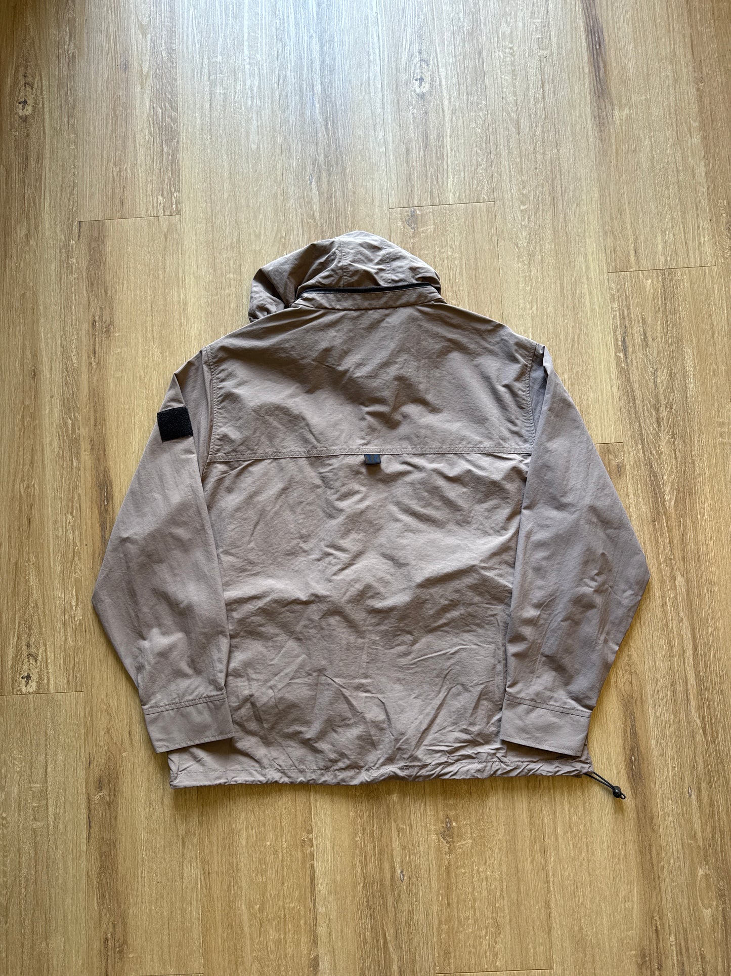 Urban Outfitters Taupe Cargo Utility Tech Pockets Full Zip Nylon Jacket
