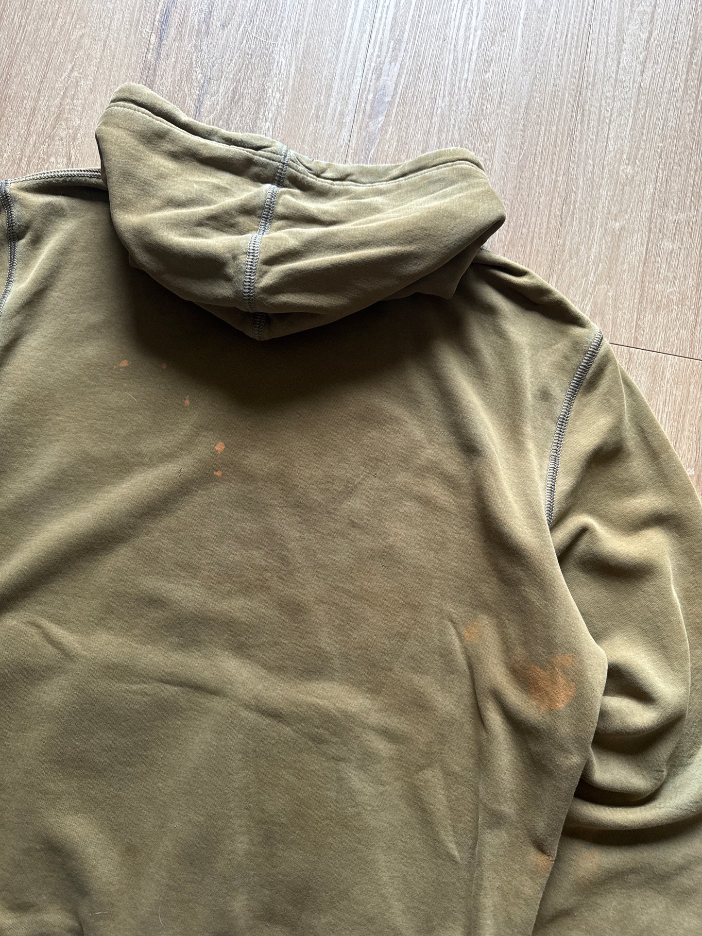 Nike Distressed Olive Green Hoodie