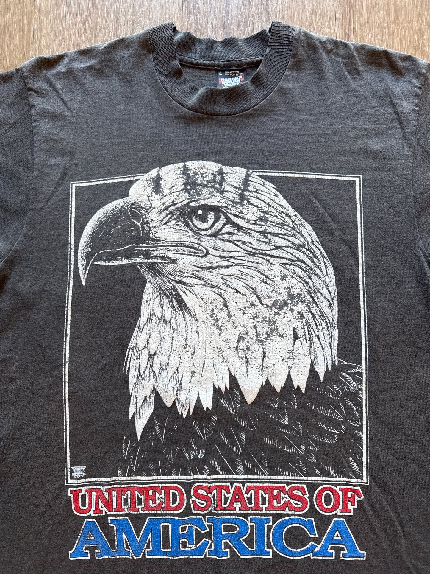 Vintage 90s United States Of America Bald Eagle Tee