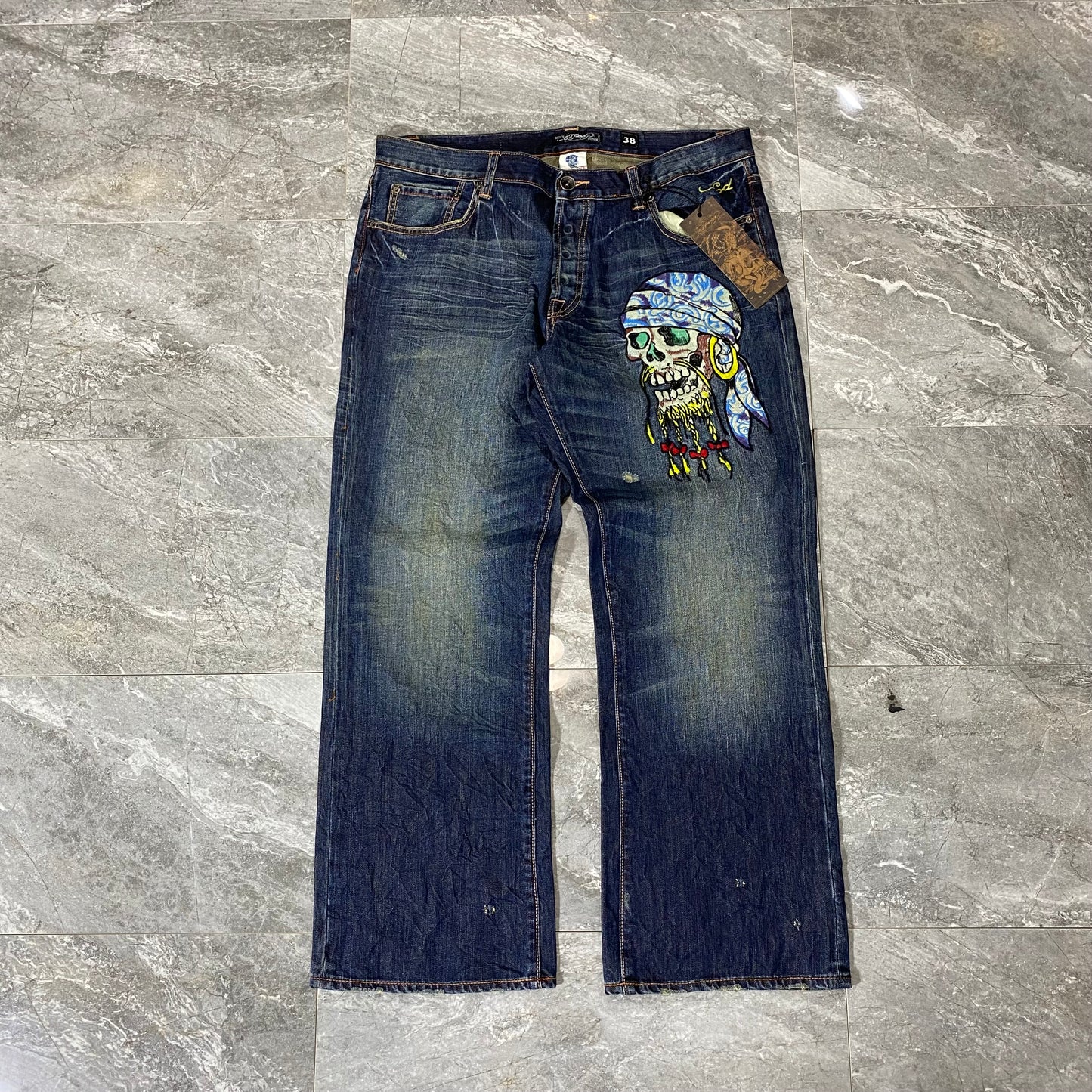 Vintage Ed Hardy Jenny Pirate Denim Jeans