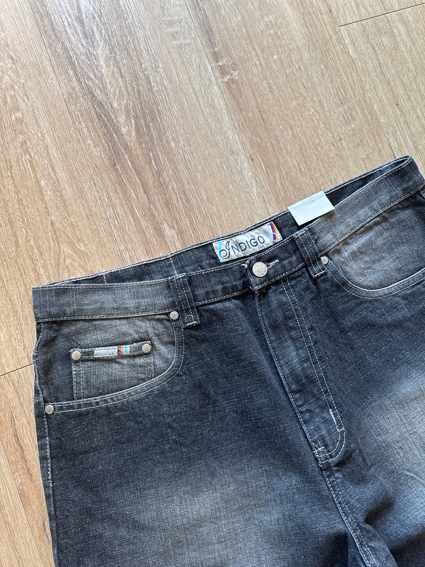 Y2K Indigo 30 Baggy Faded Denim Jort Shorts