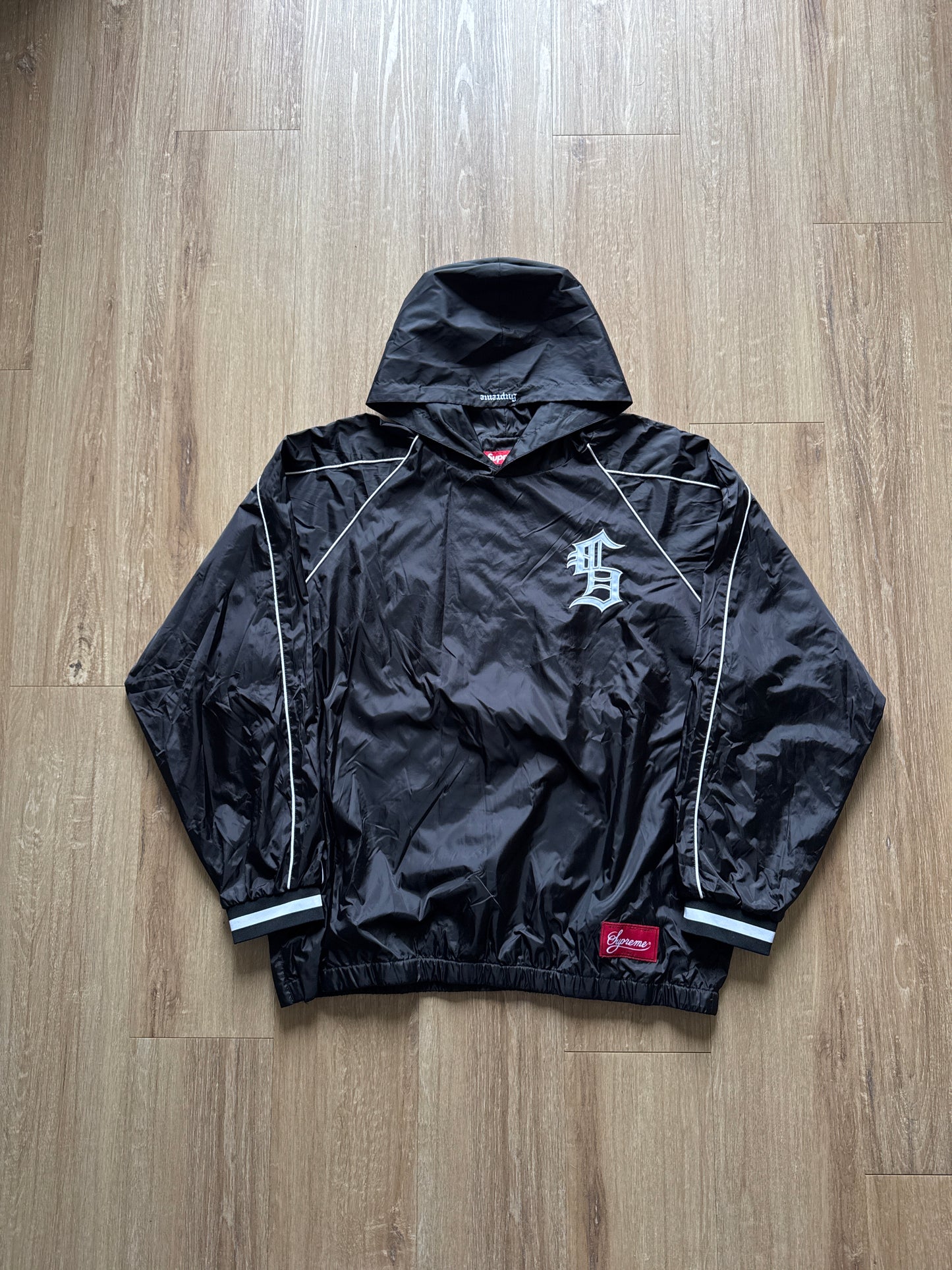 Supreme Hooded Warm Up Black Pullover
