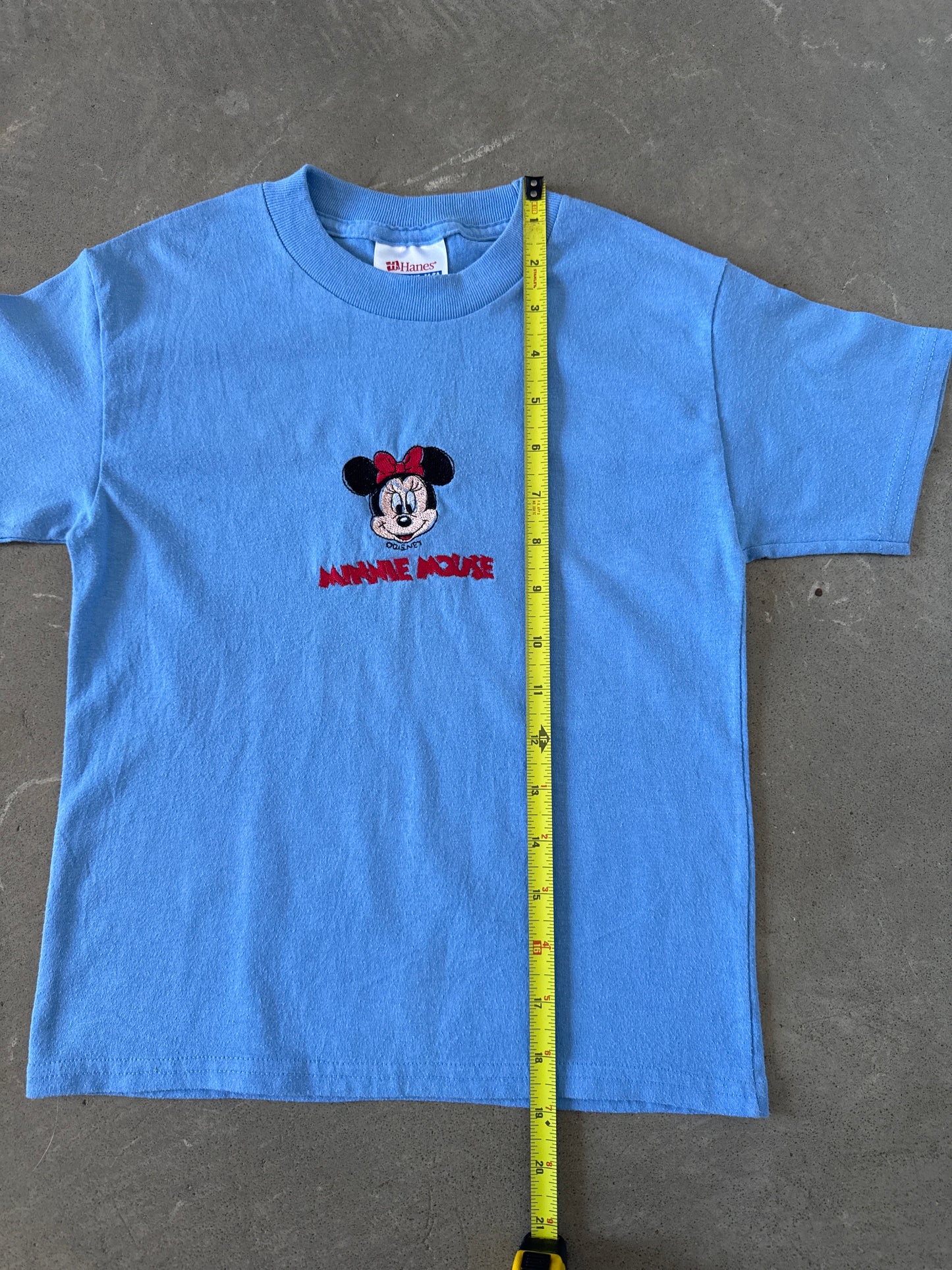 Vintage 90s Youth Disney Minnie Mouse Embroidered Tee