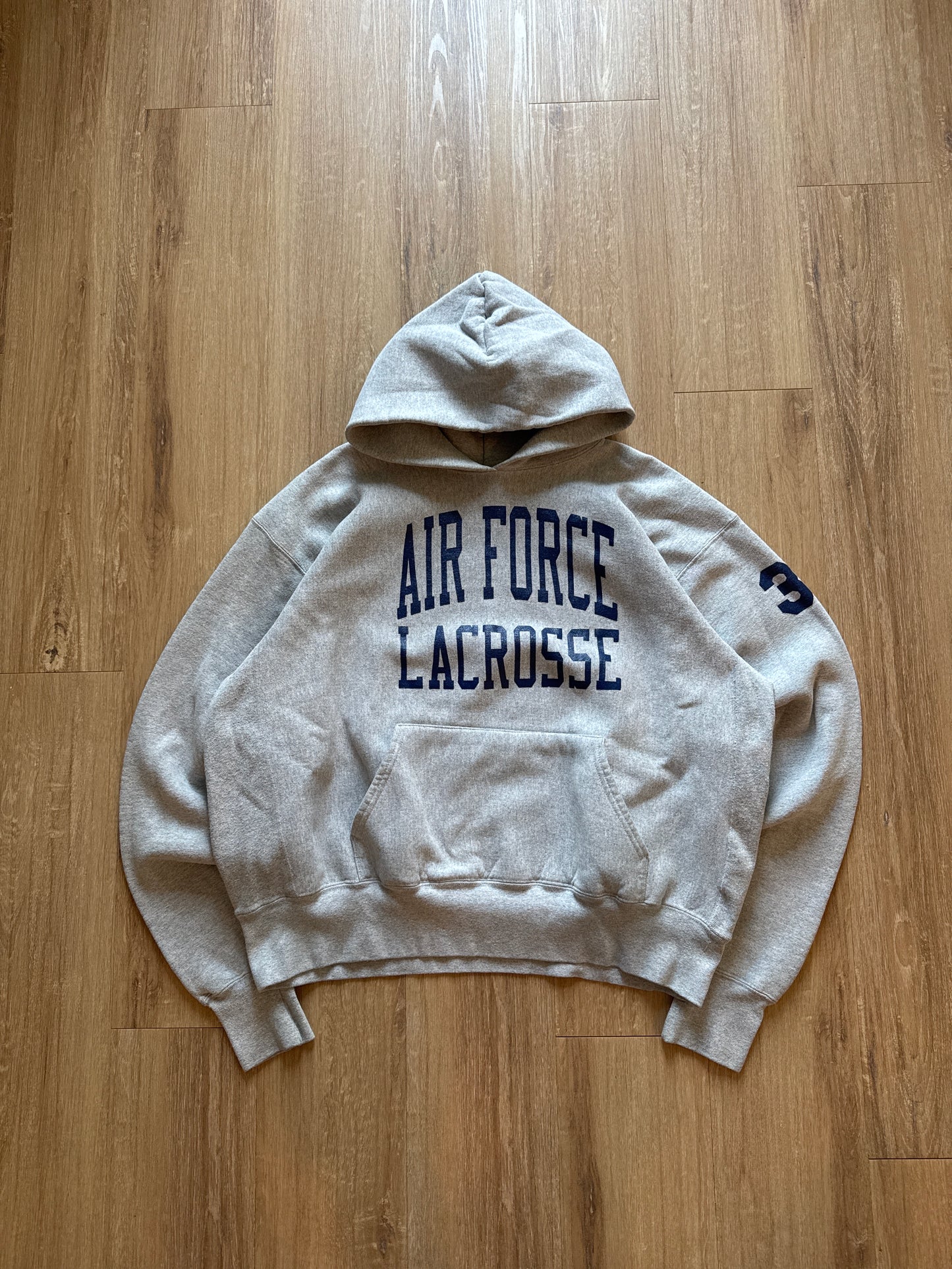 Vintage Eagle Air Force Lacrosse Super Heavyweight Hoodie