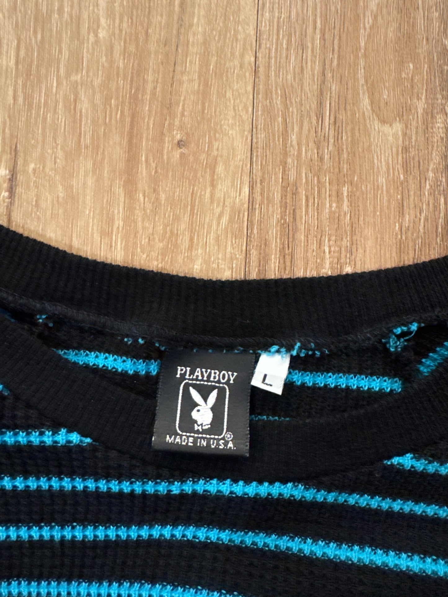 Vintage 80s Playboy Striped Sweater