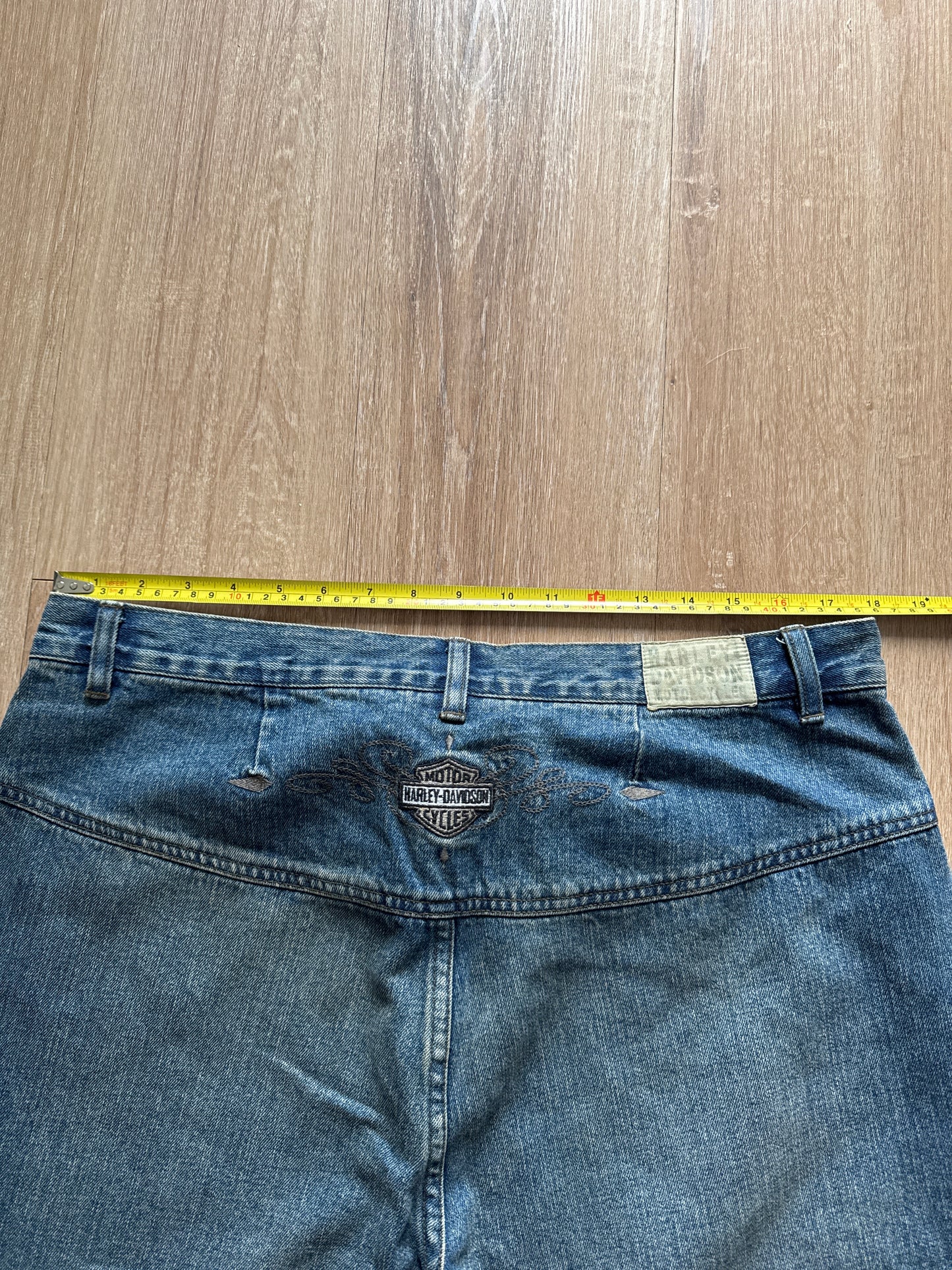 Vintage Y2K Women’s Harley Davidson Yoke Embroidered Denim Jean