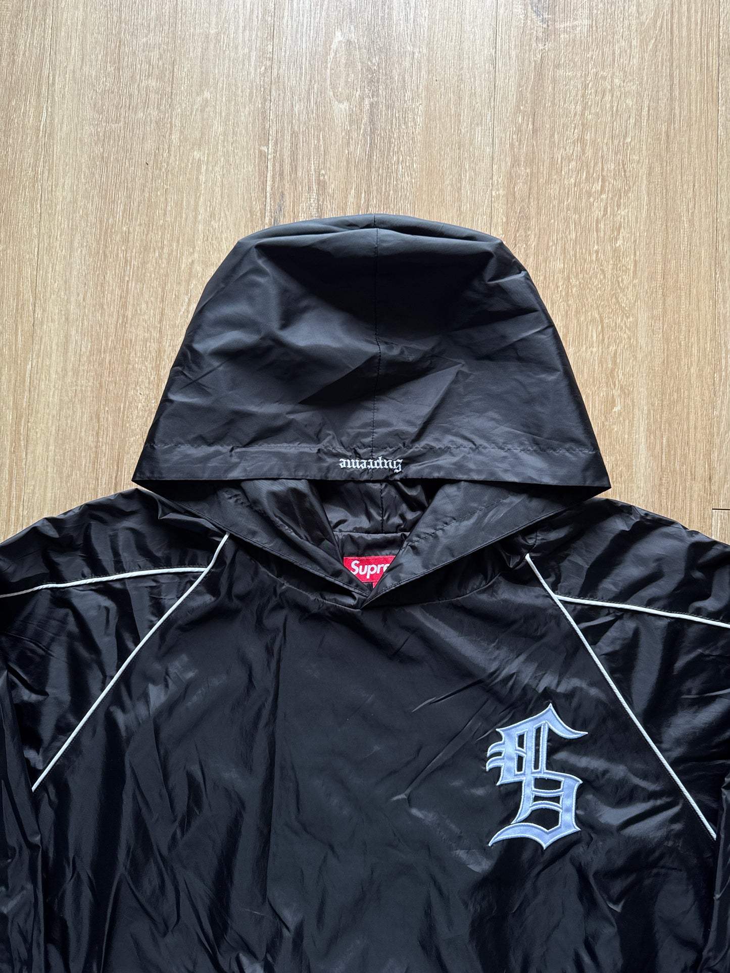 Supreme Hooded Warm Up Black Pullover