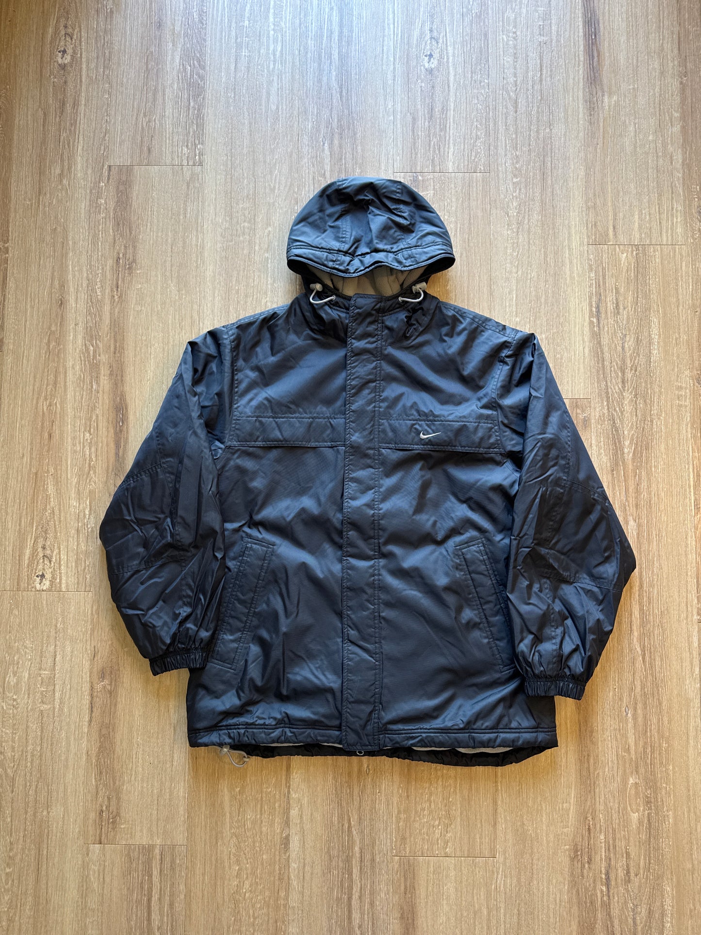 Vintage Nike Y2K Fleece Nylon Parka Jacket