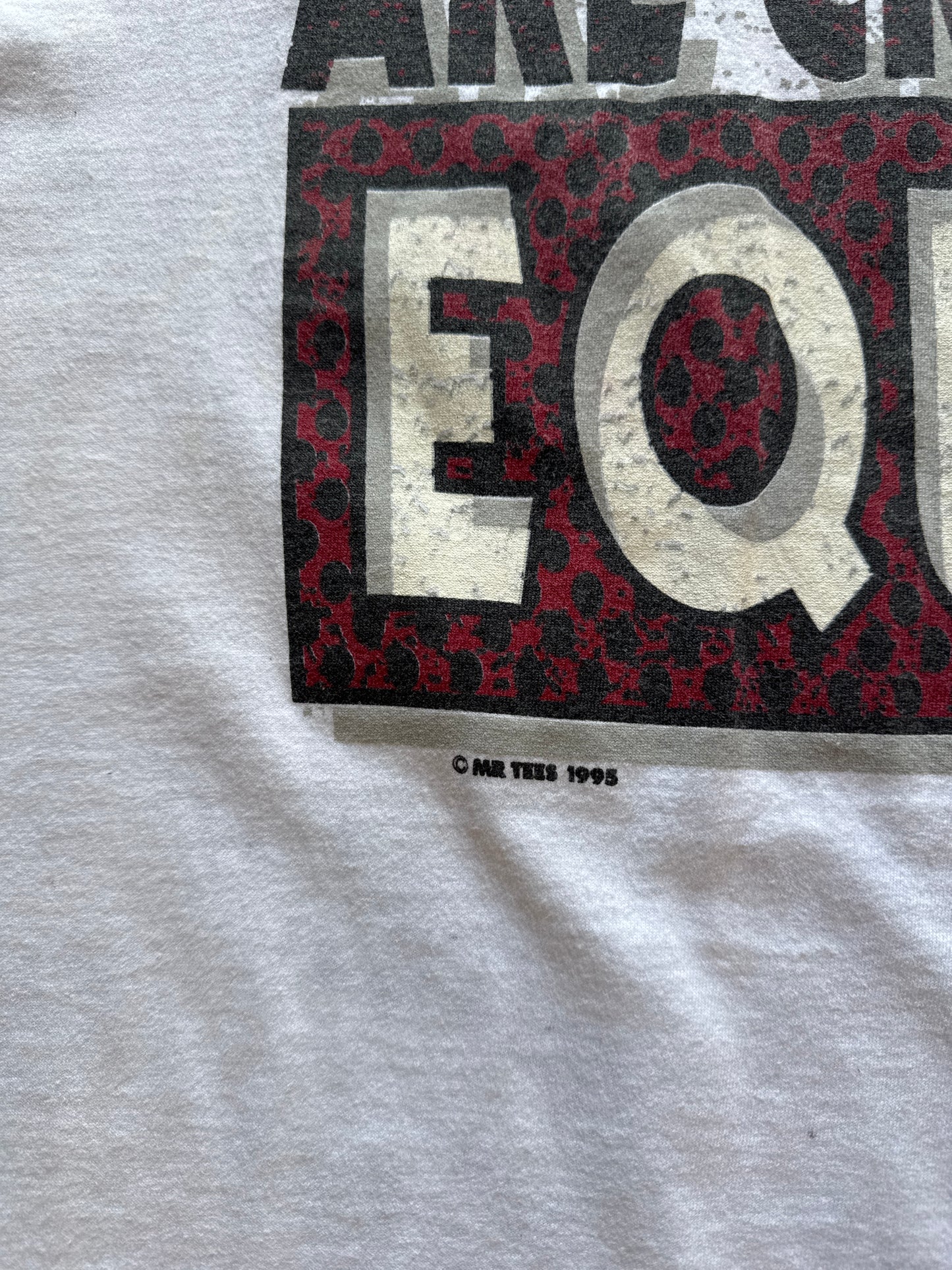 Vintage 1995 University Of South Carolina Gamecocks All Men Are Equal Autograph Tee