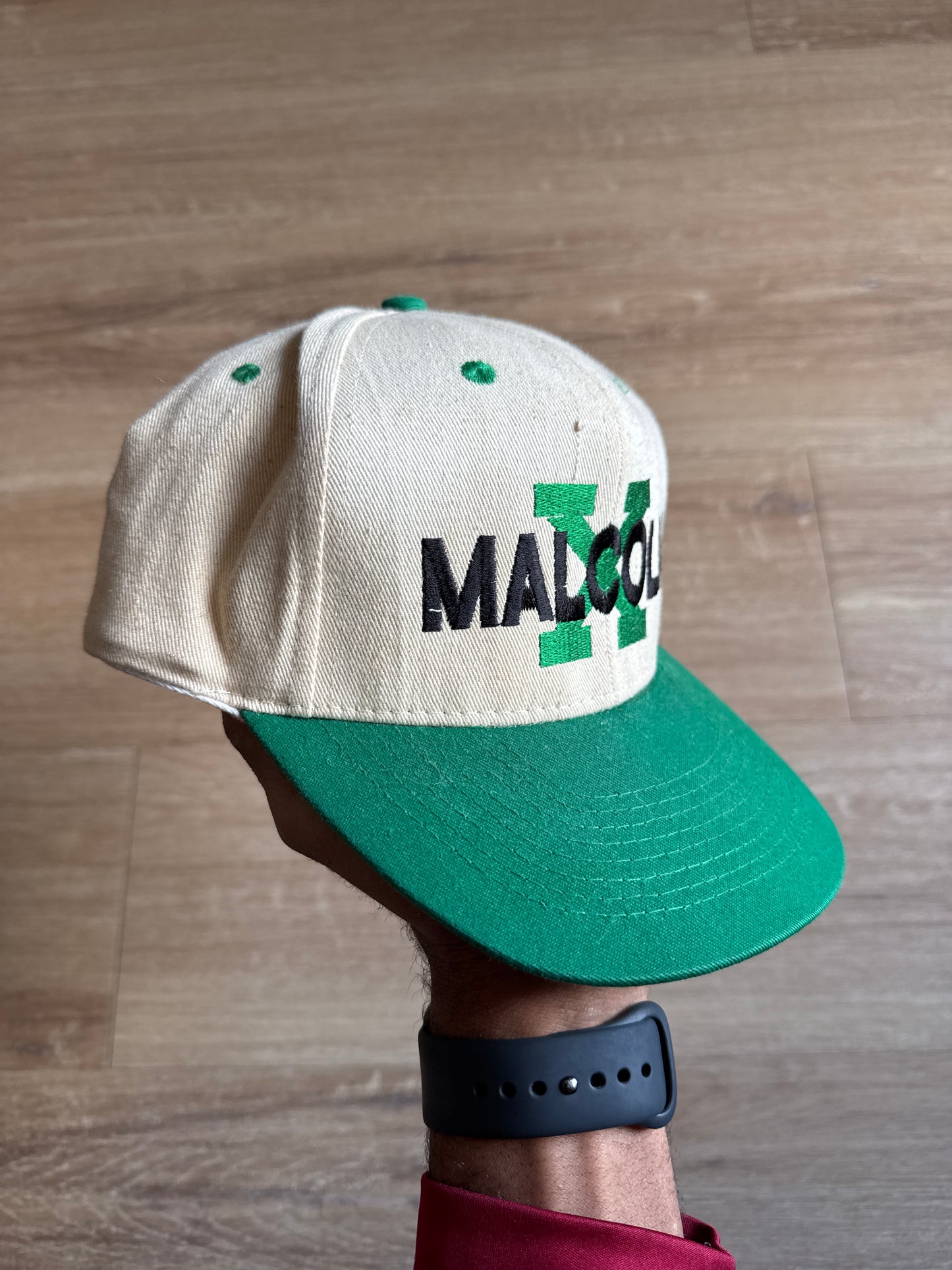 Vintage 90s Malcolm X Snapback Cap Hat