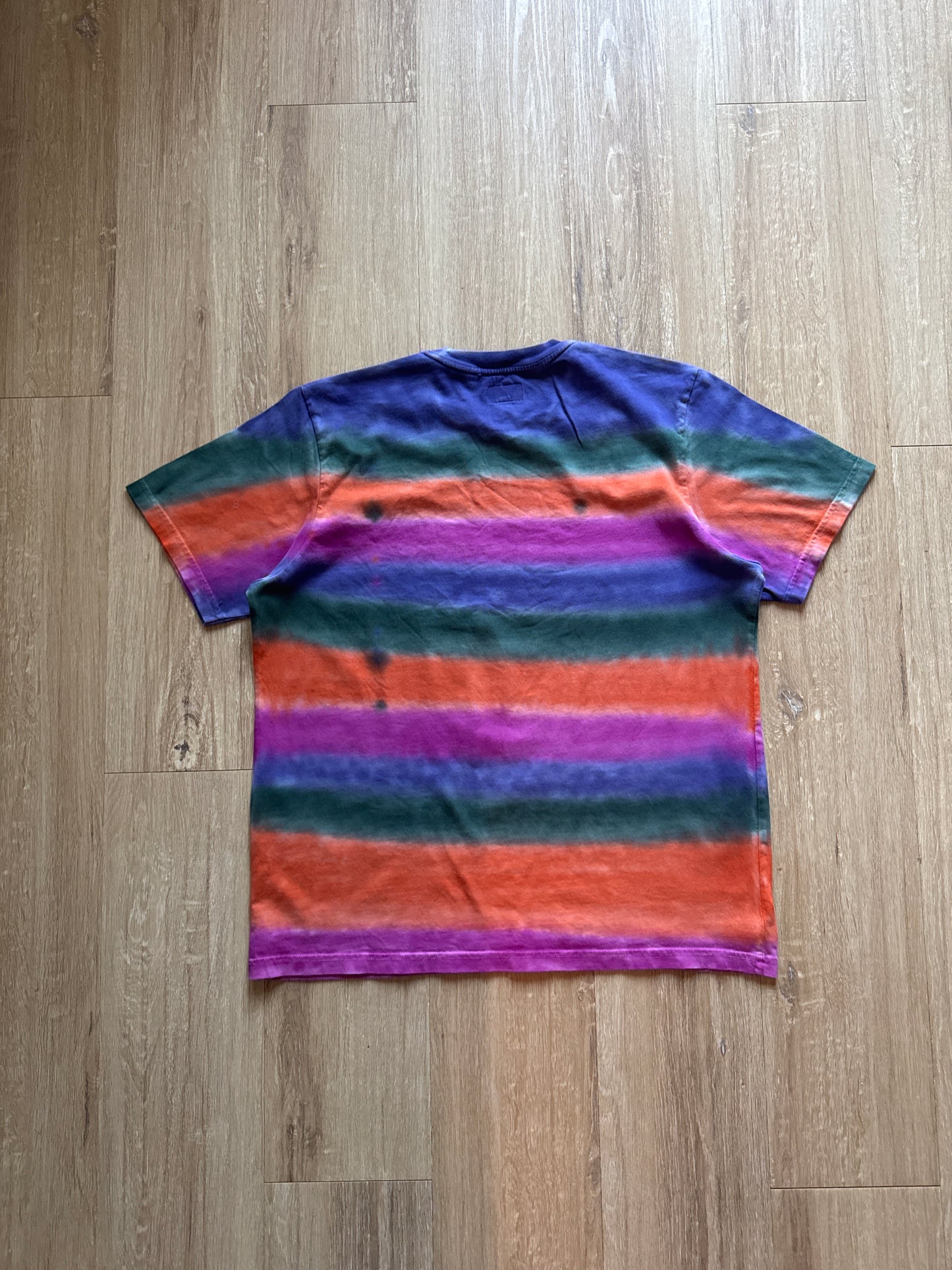 Supreme Rainbow Stripe Orange Tee