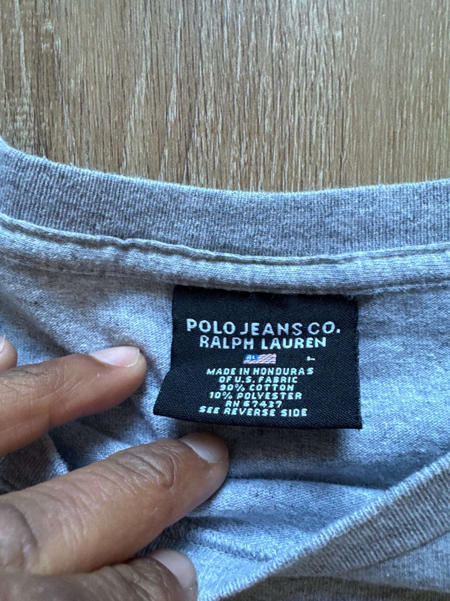 Vintage Ralph Lauren Polo Jeans Co. Grid Iron Ironology Long Sleeve Tee