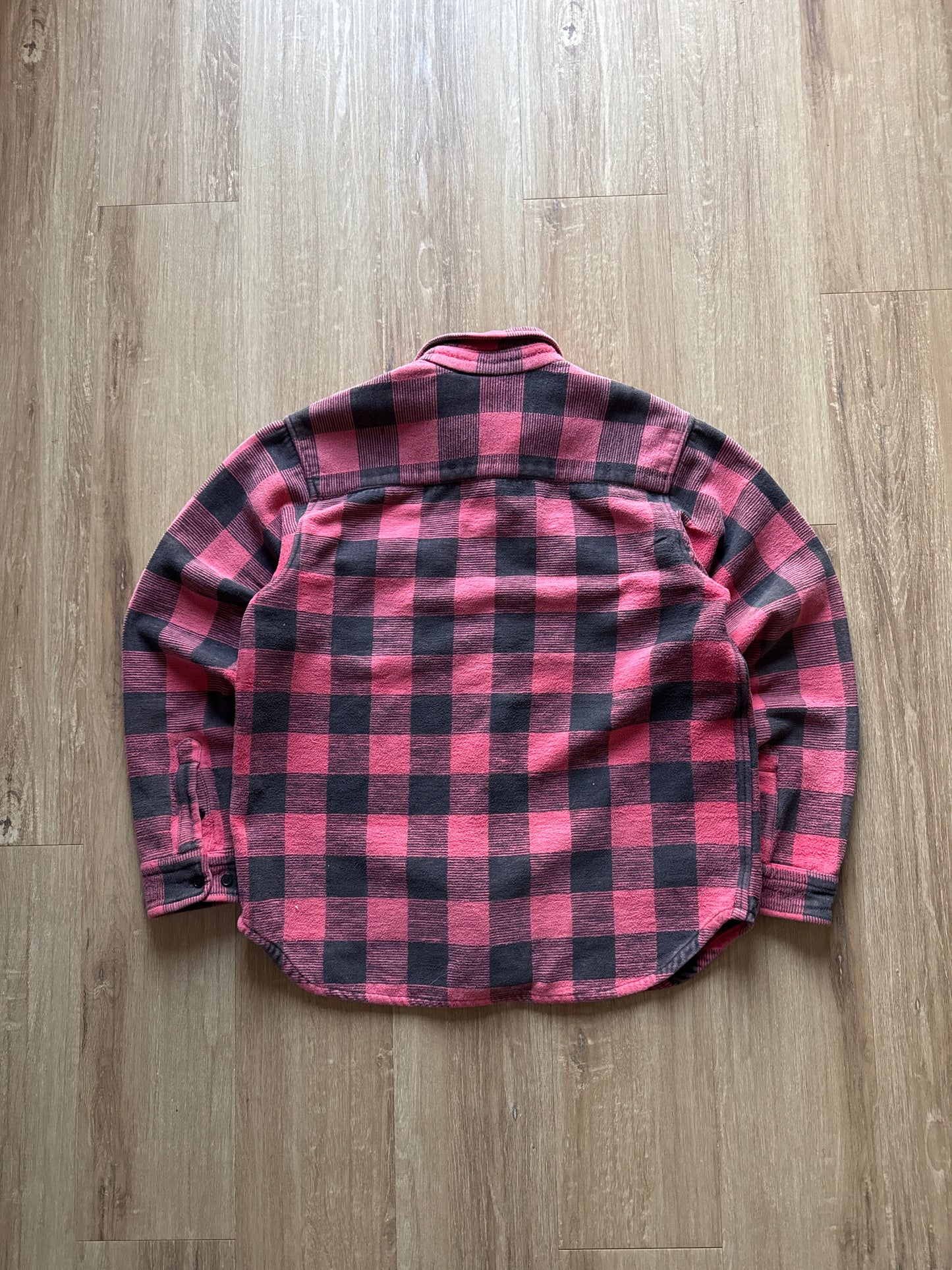 Vintage Timber Trailer Heavy Cotton Plaid Button Up Shirt