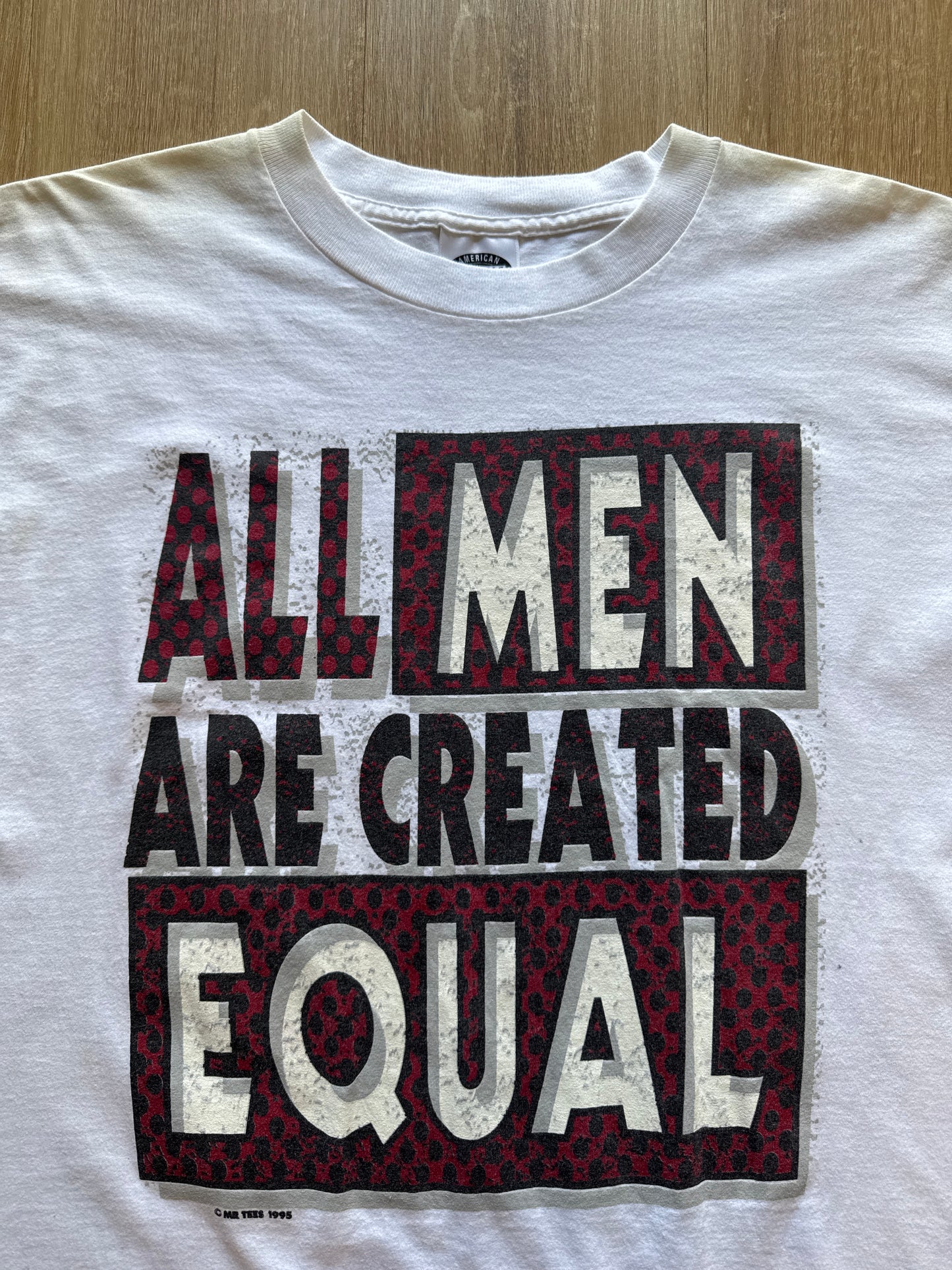 Vintage 1995 University Of South Carolina Gamecocks All Men Are Equal Autograph Tee