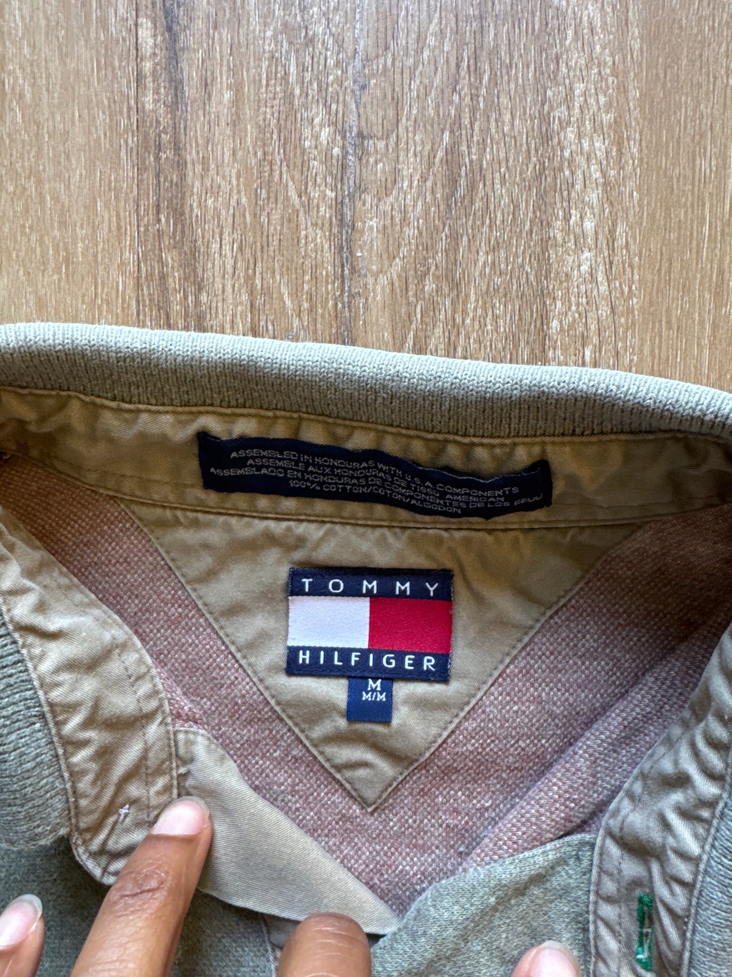 Vintage Tommy Hilfiger Argyle Long Sleeve Polo Shirt