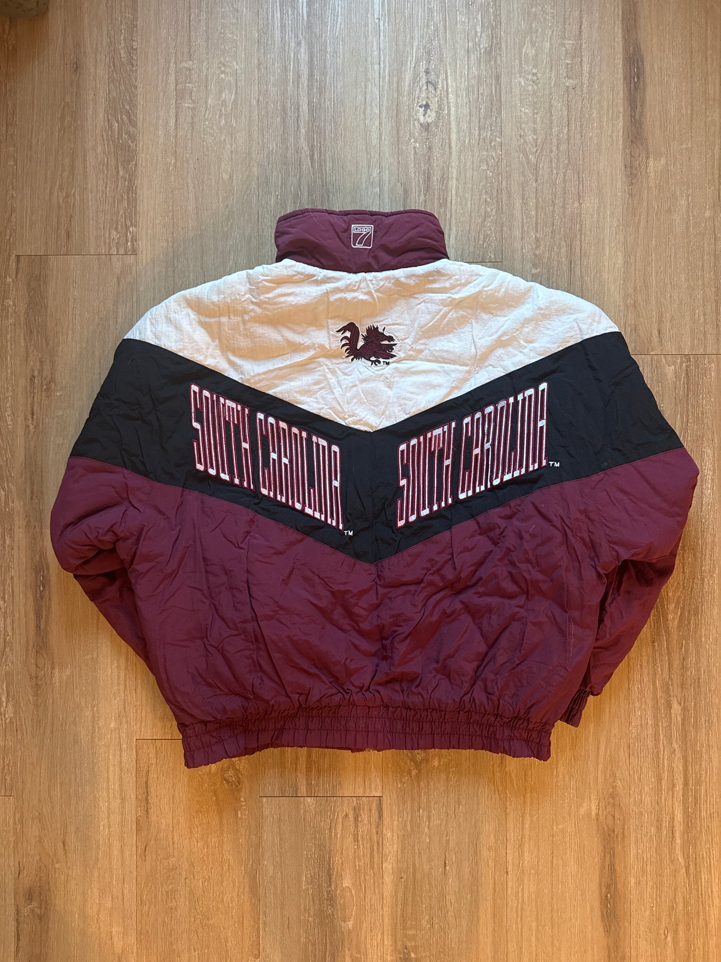 Vintage Logo 7 University Of South Carolina Gamecocks Puffer Jacket