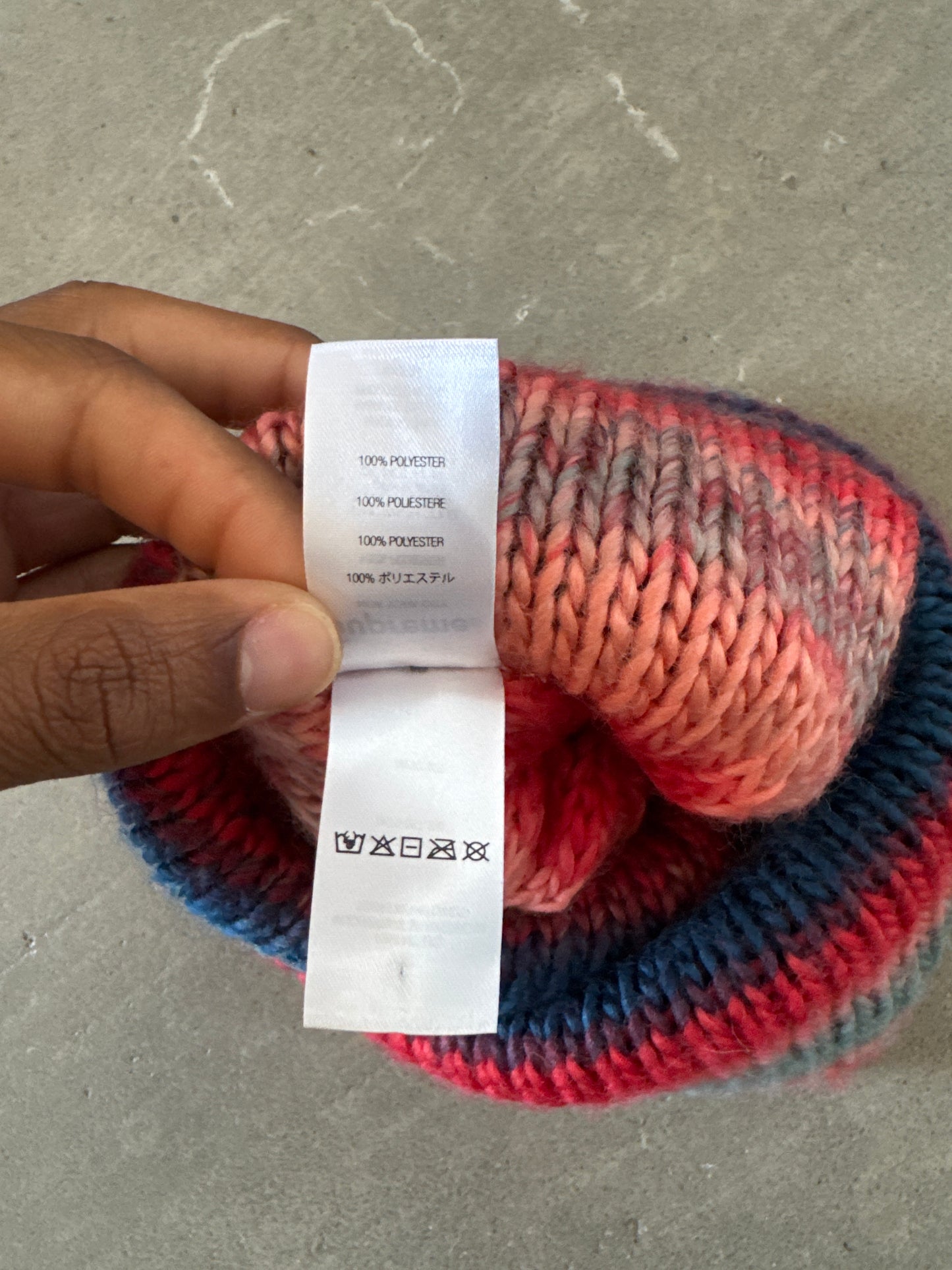 Supreme Ombré Stripe Navy Beanie