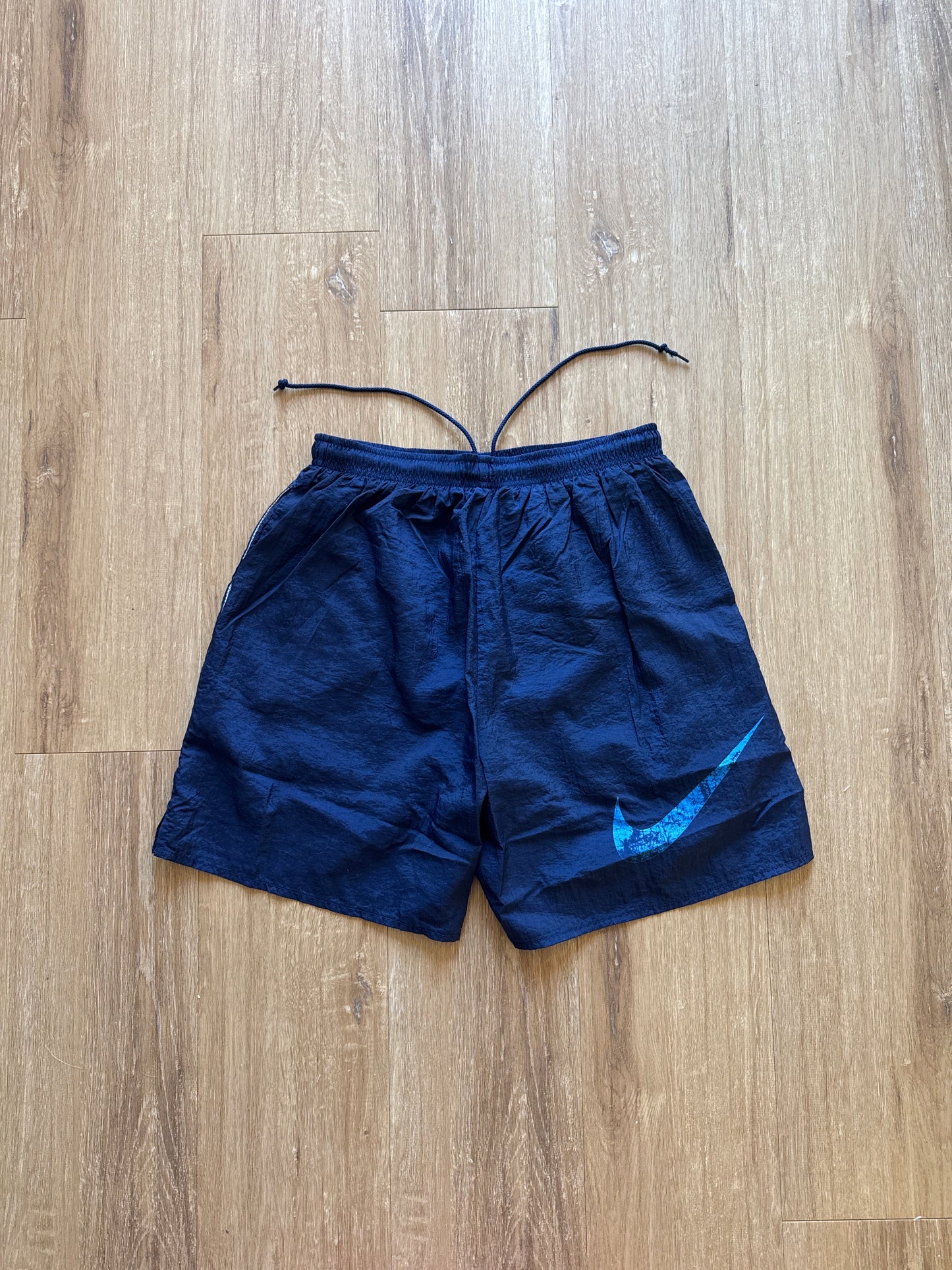 Vintage Nike Swoosh Navy Logo Shorts