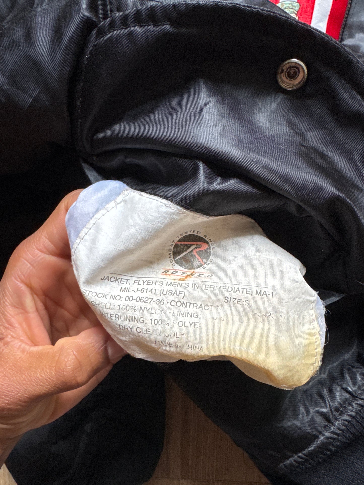 Vintage USA Department Of The Army South Carolina Solider Girlz Tough As A Nail Flyers Bomber Jacket