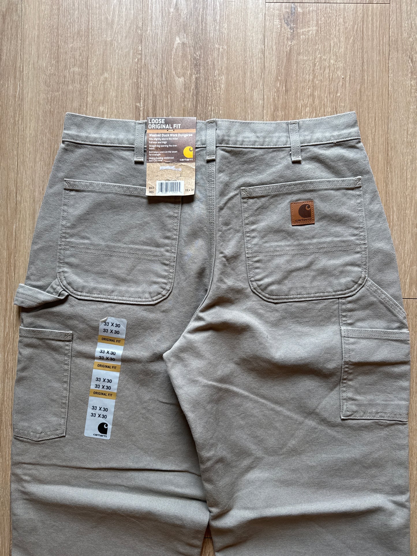 Carhartt Loose Original Washed Duck Work Dungaree Pants
