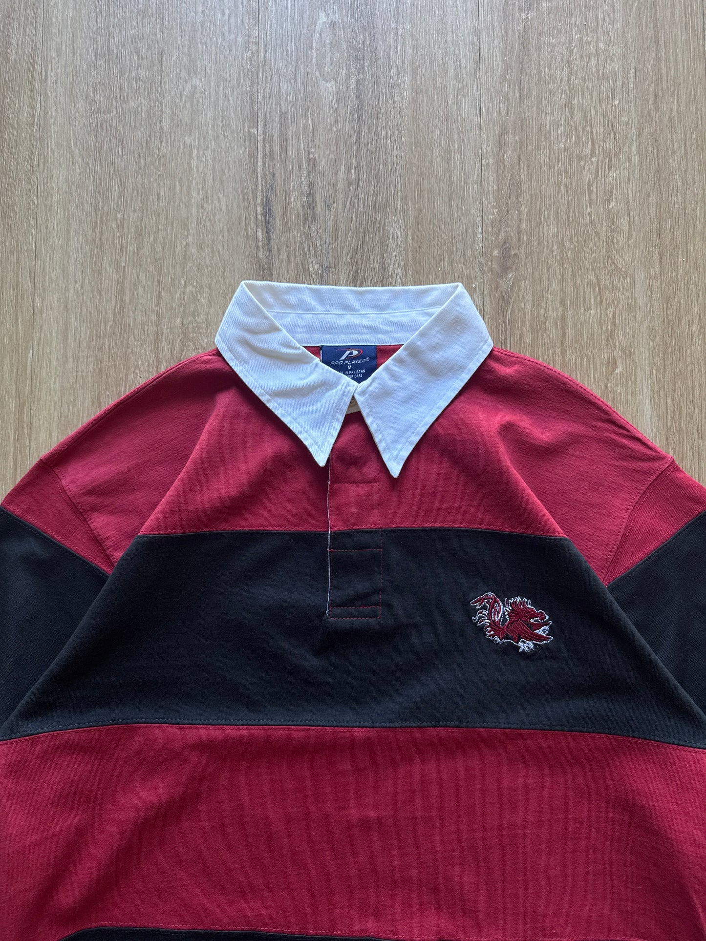 Pro Player University Of South Carolina Gamecocks Striped Long Sleeve Embroidered Rugby