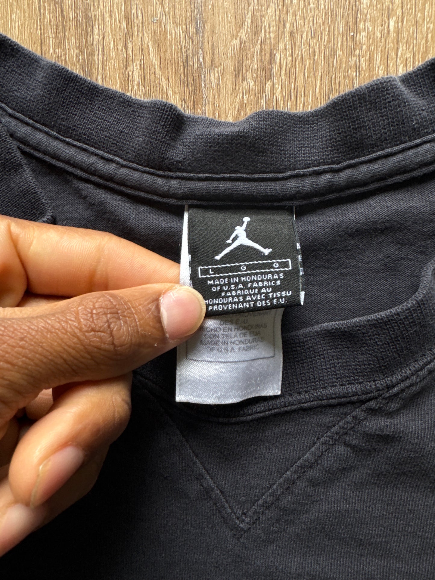 Y2k Nike Jordan 21 Release 2006 Black Tee