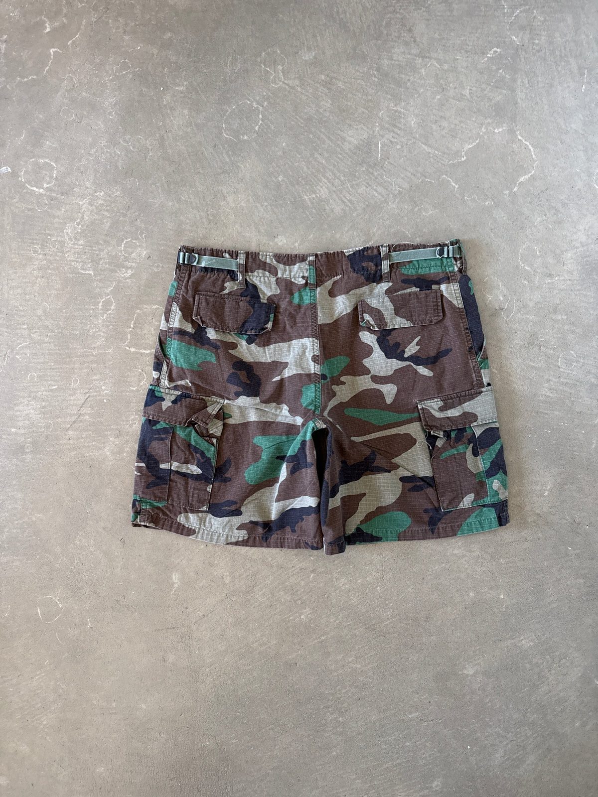 Vintage Military Camo Cargo Shorts