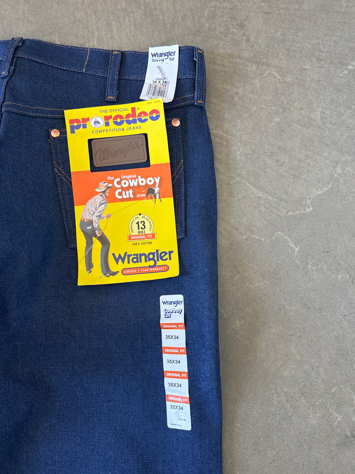 Wrangler Cowboy Cut Original Fit Dark Washed Denim Jeans