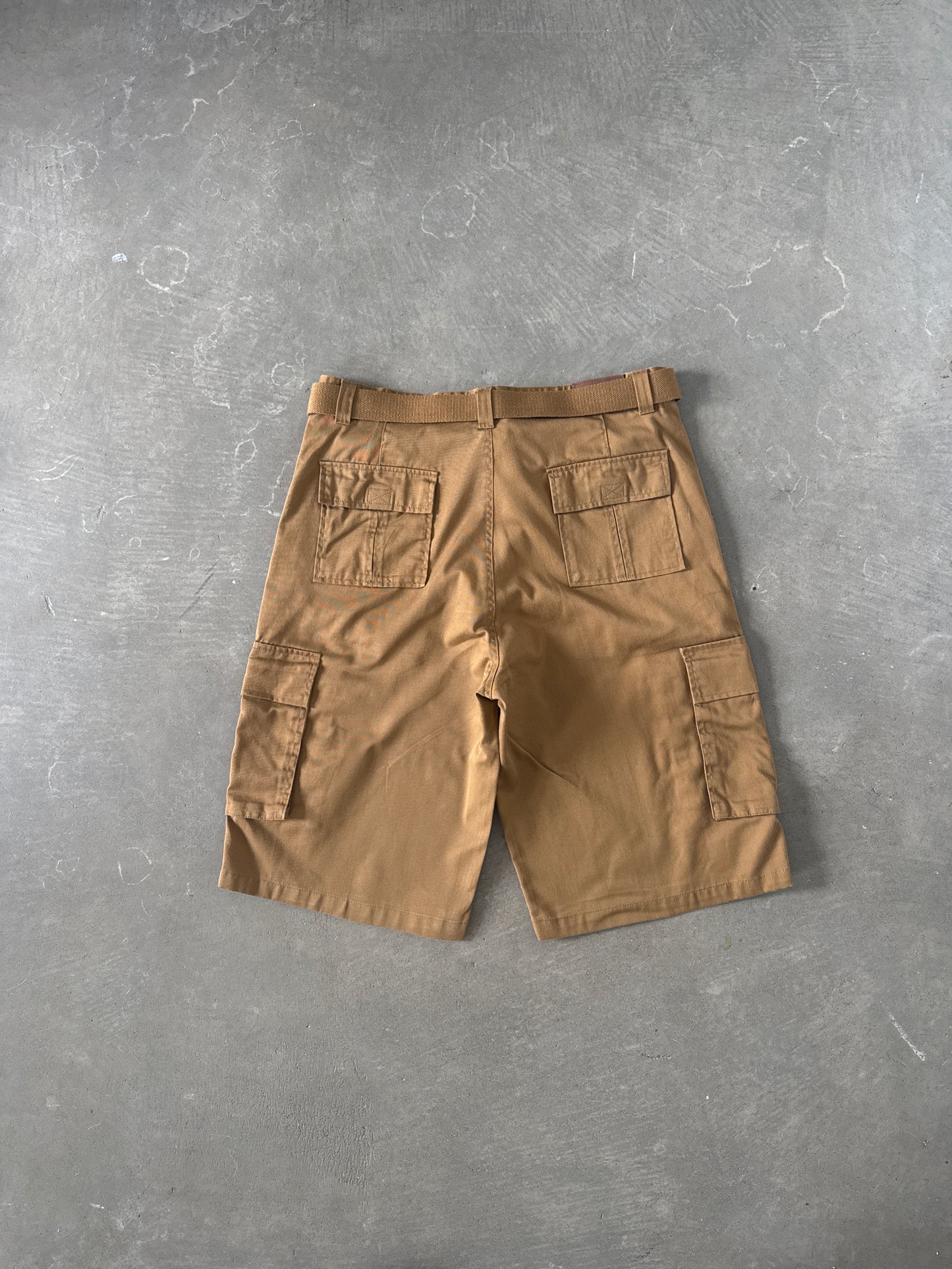 Y2K GS-115 Dark Tan Baggy Cargo Shorts