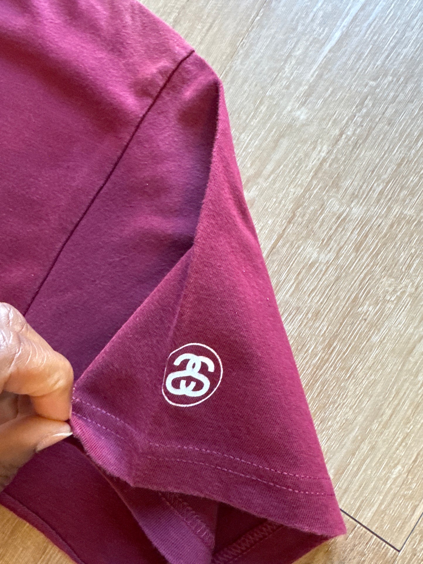 Stussy International Burgundy Spellout Tee