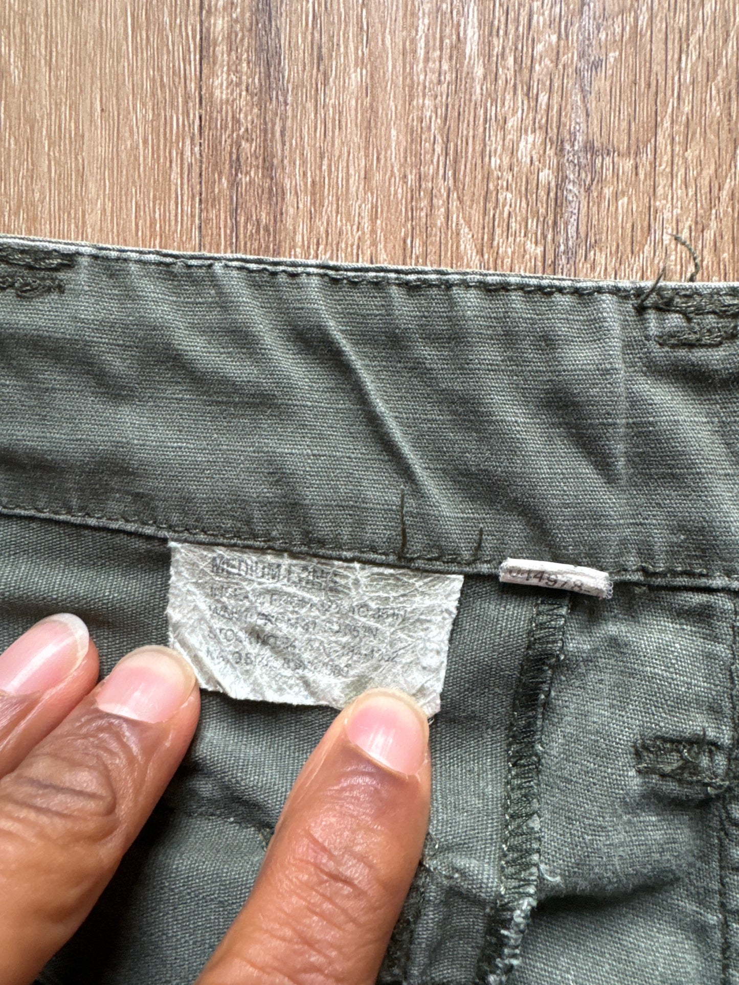 Vintage Military Olive Green Cargo Pants