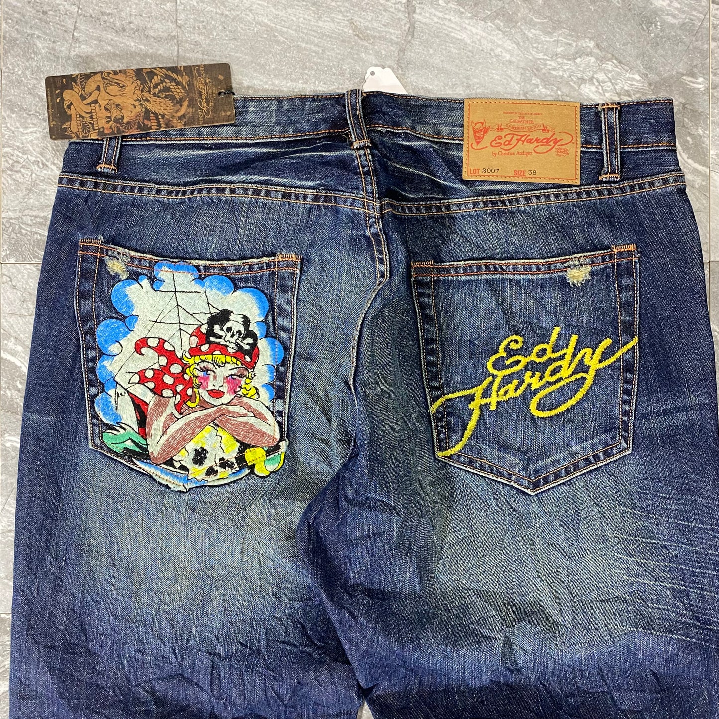 Vintage Ed Hardy Jenny Pirate Denim Jeans