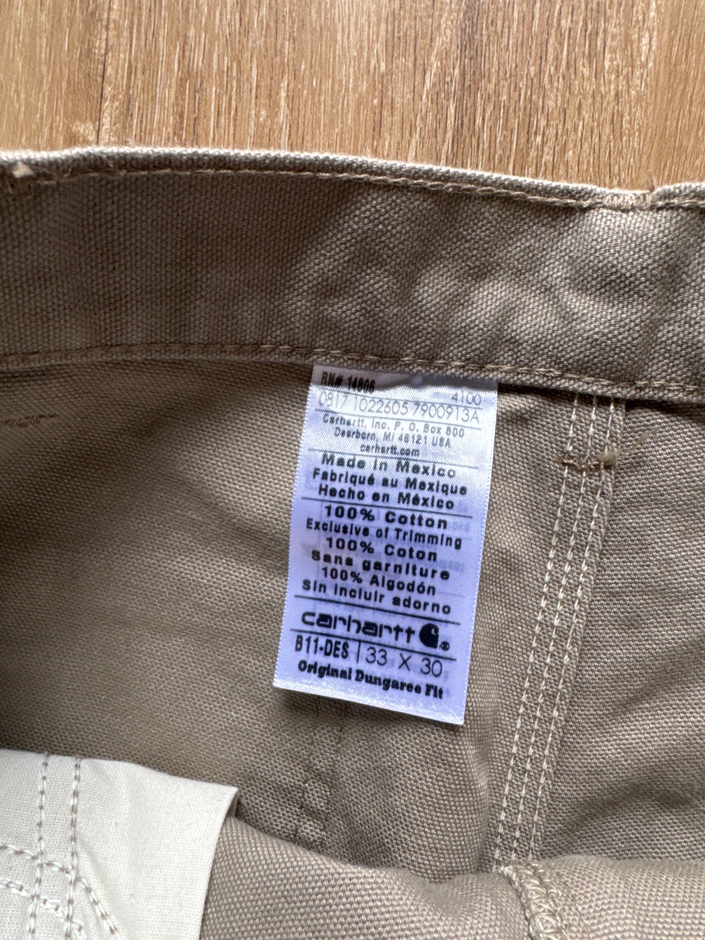 Carhartt Loose Original Washed Duck Work Dungaree Pants