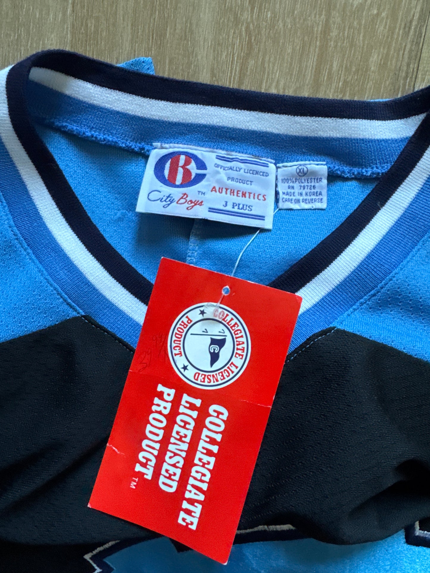 Vintage 90s City Boy Collegiate Sportswear University Of North Carolina At Chapel Hill Tar Heels Hockey Jersey