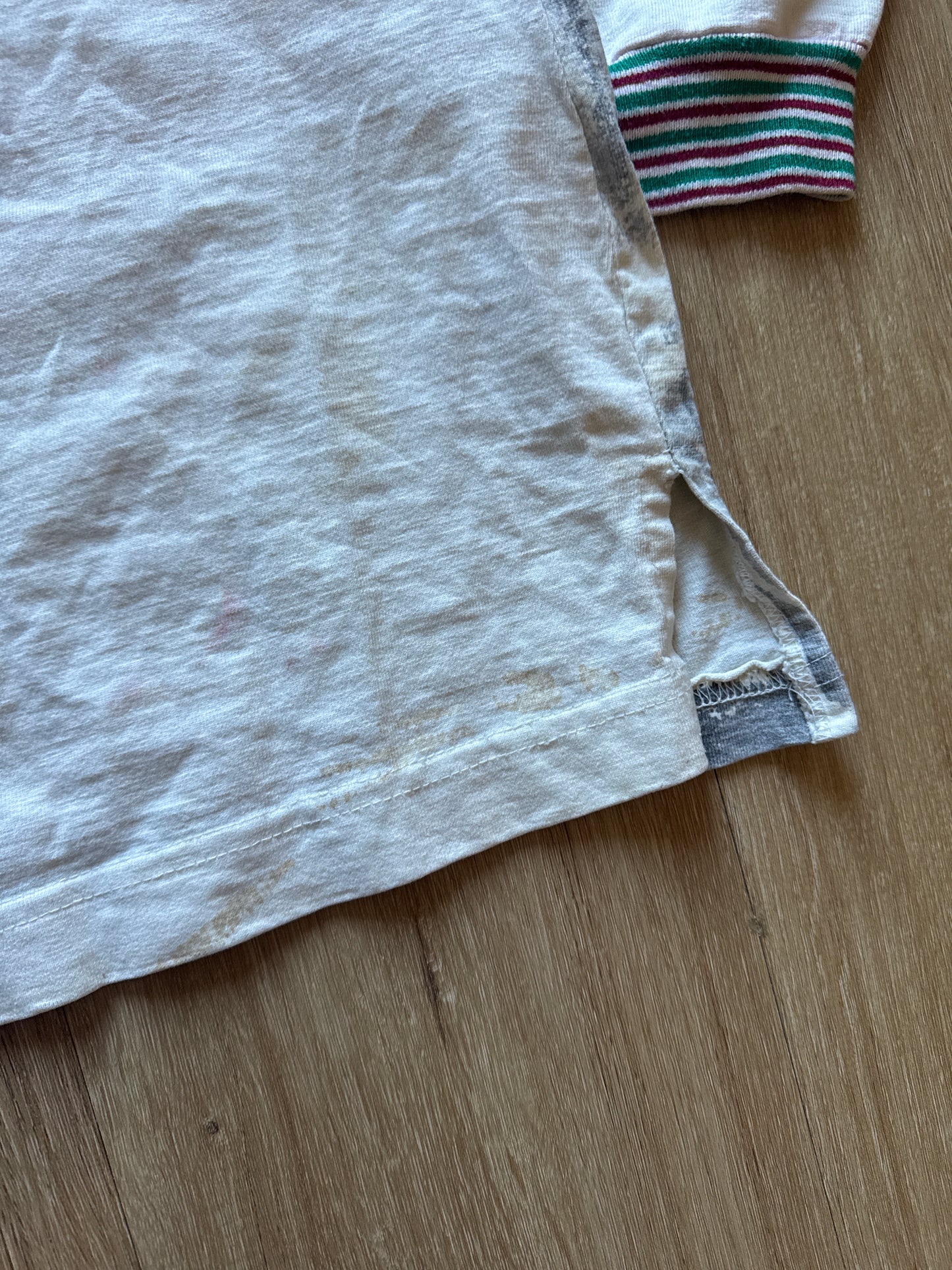 Vintage 90s Patchwork Graphic Adventure Bound Lace Up Long Sleeve Tee