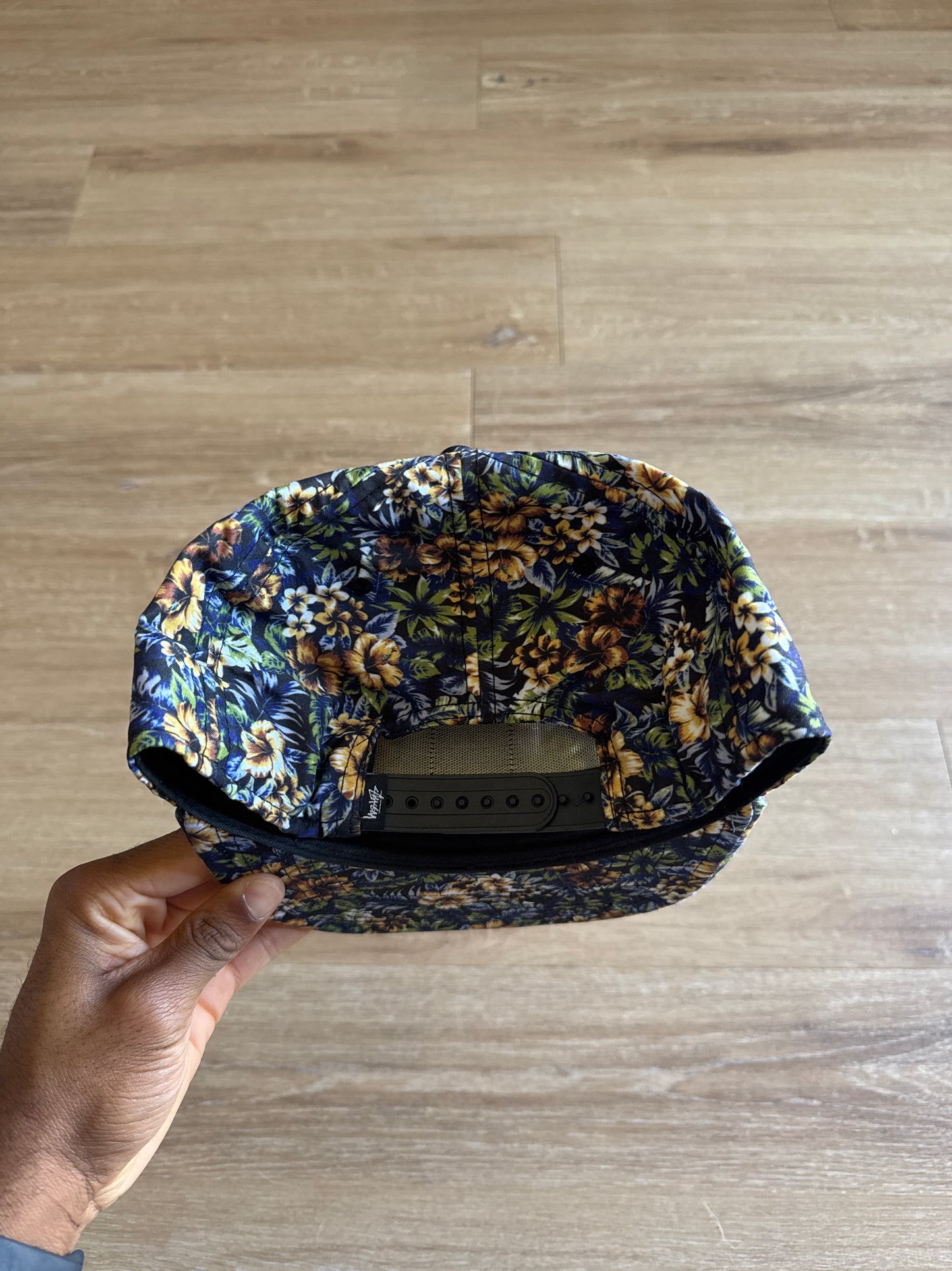 Stussy Island Floral Box Logo Snapback Hat