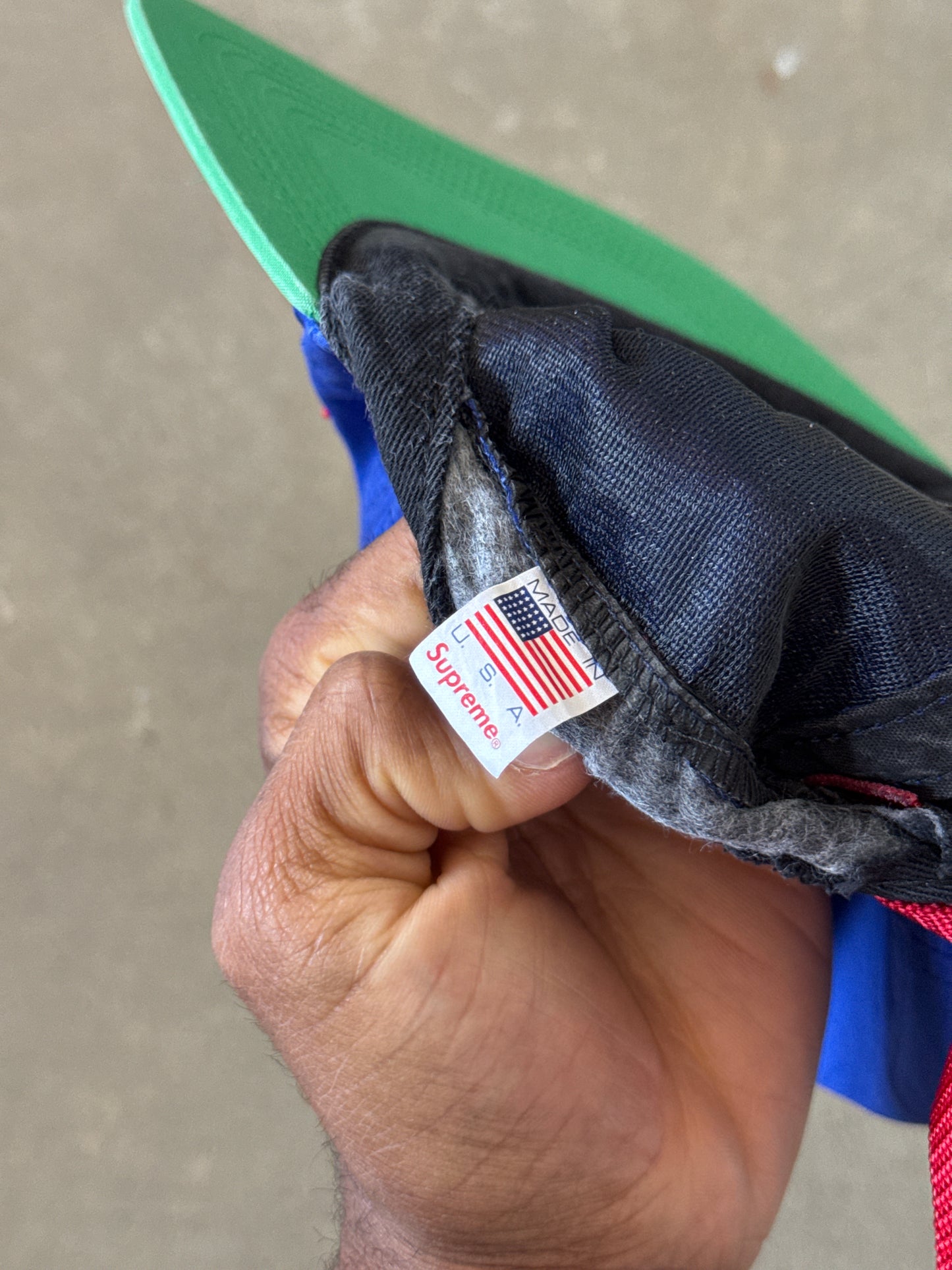 Supreme Tri-Color Rubber Logo Camp Cap