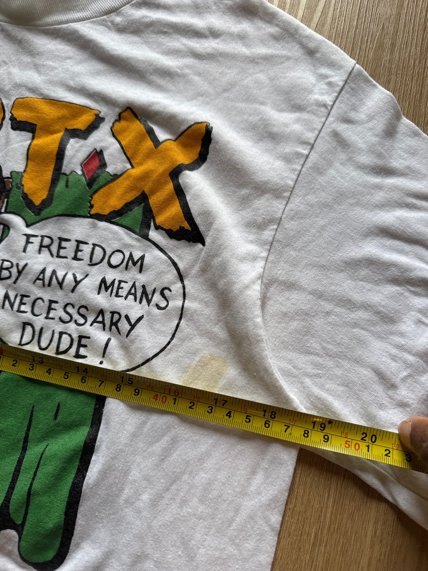 Vintage 90s Bart X Malcolm X Freedom By Any Means Necessary Dude No Sellout Tee