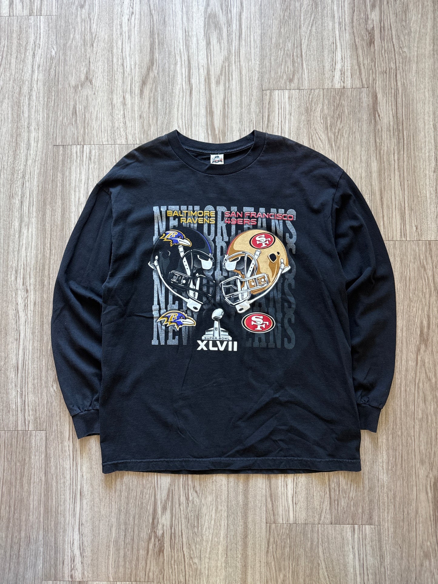 Super Bowl XLVII Baltimore Racens San Francisco 49ers Long Sleeve Tee