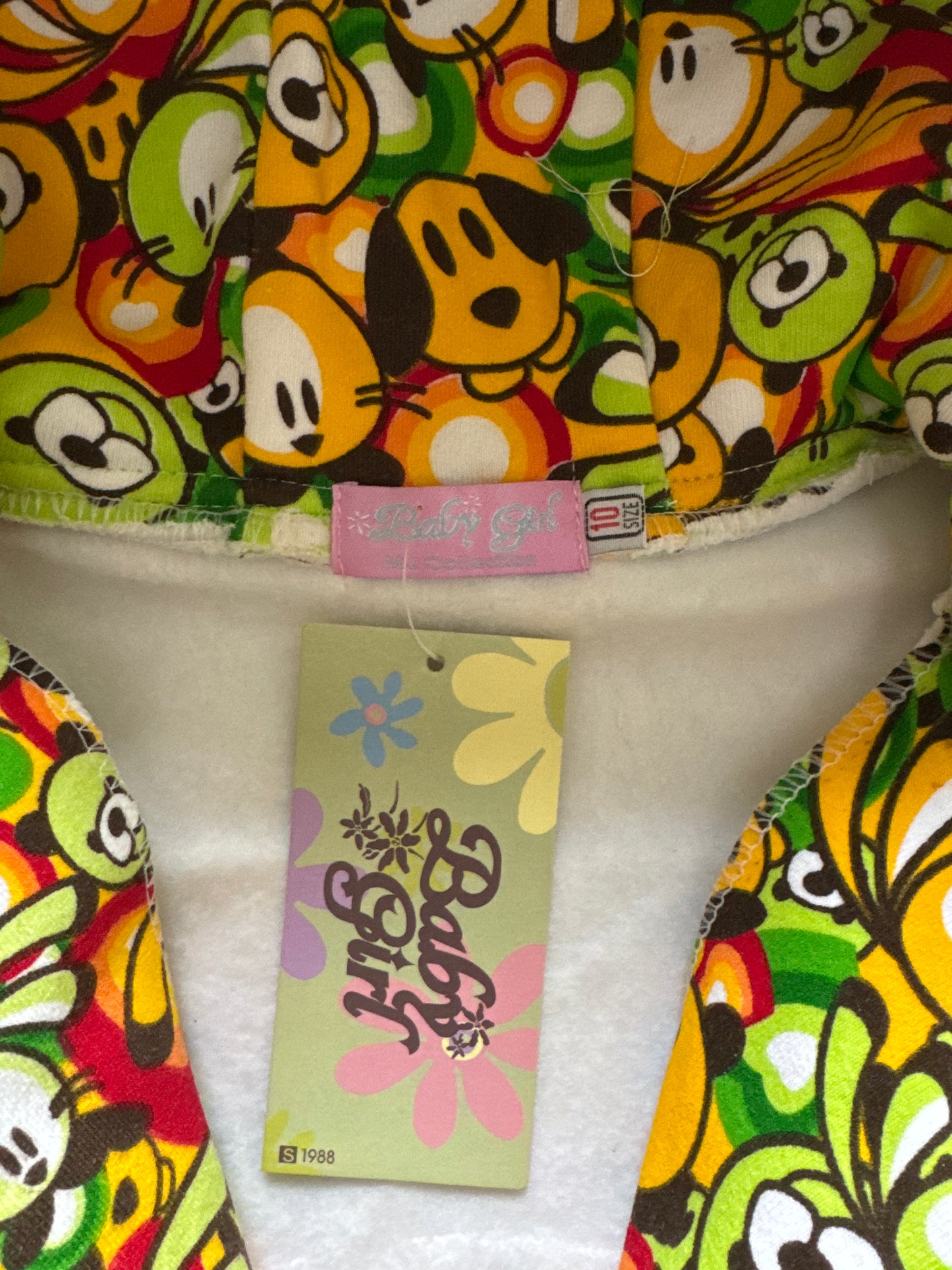 Vintage Y2K Youth Baby Girl Pet Monogram Hooded Full Zip Up
