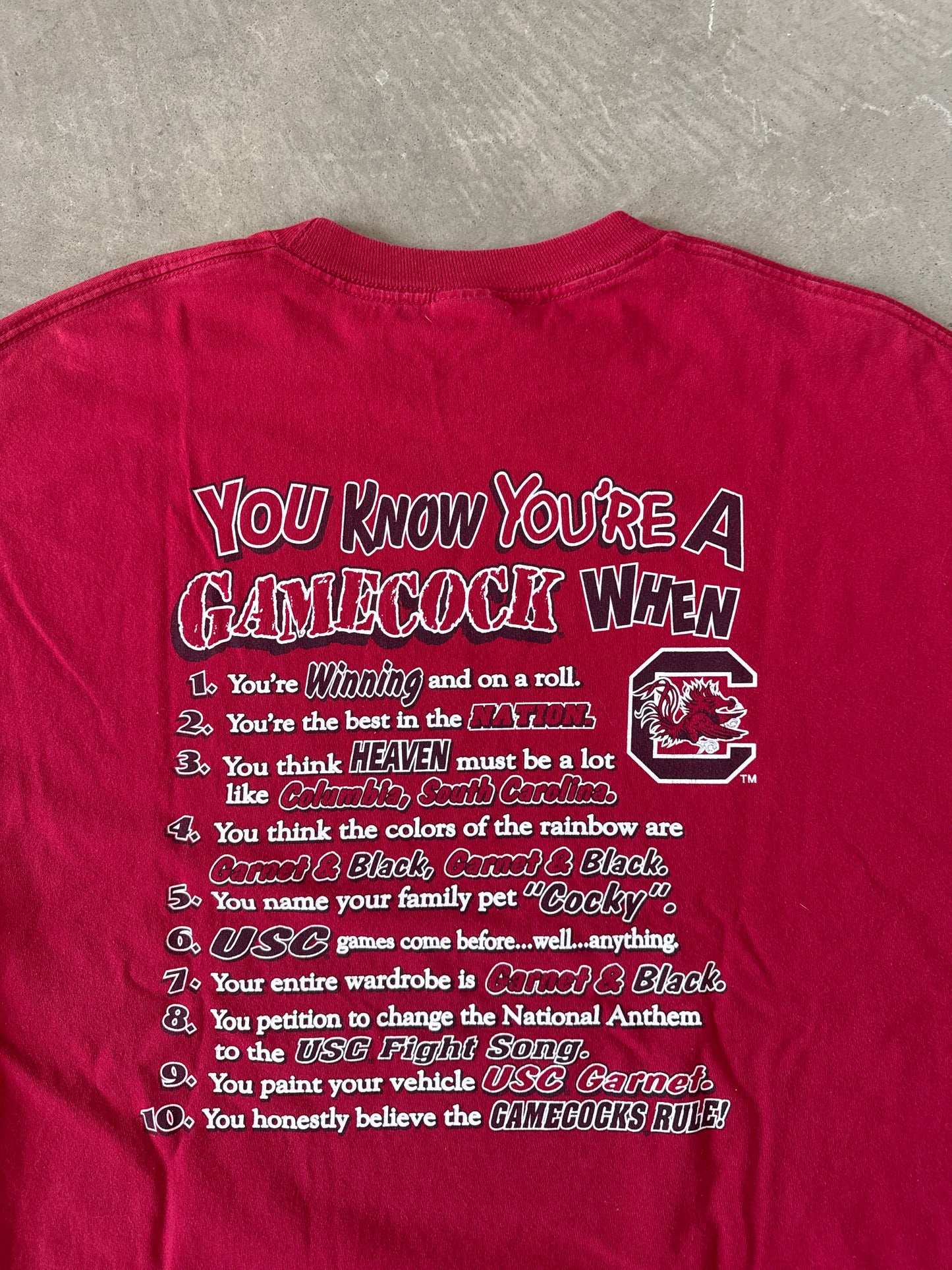 Vintage University Of South Carolina Gamecocks You Know You’re A Gamecock Tee