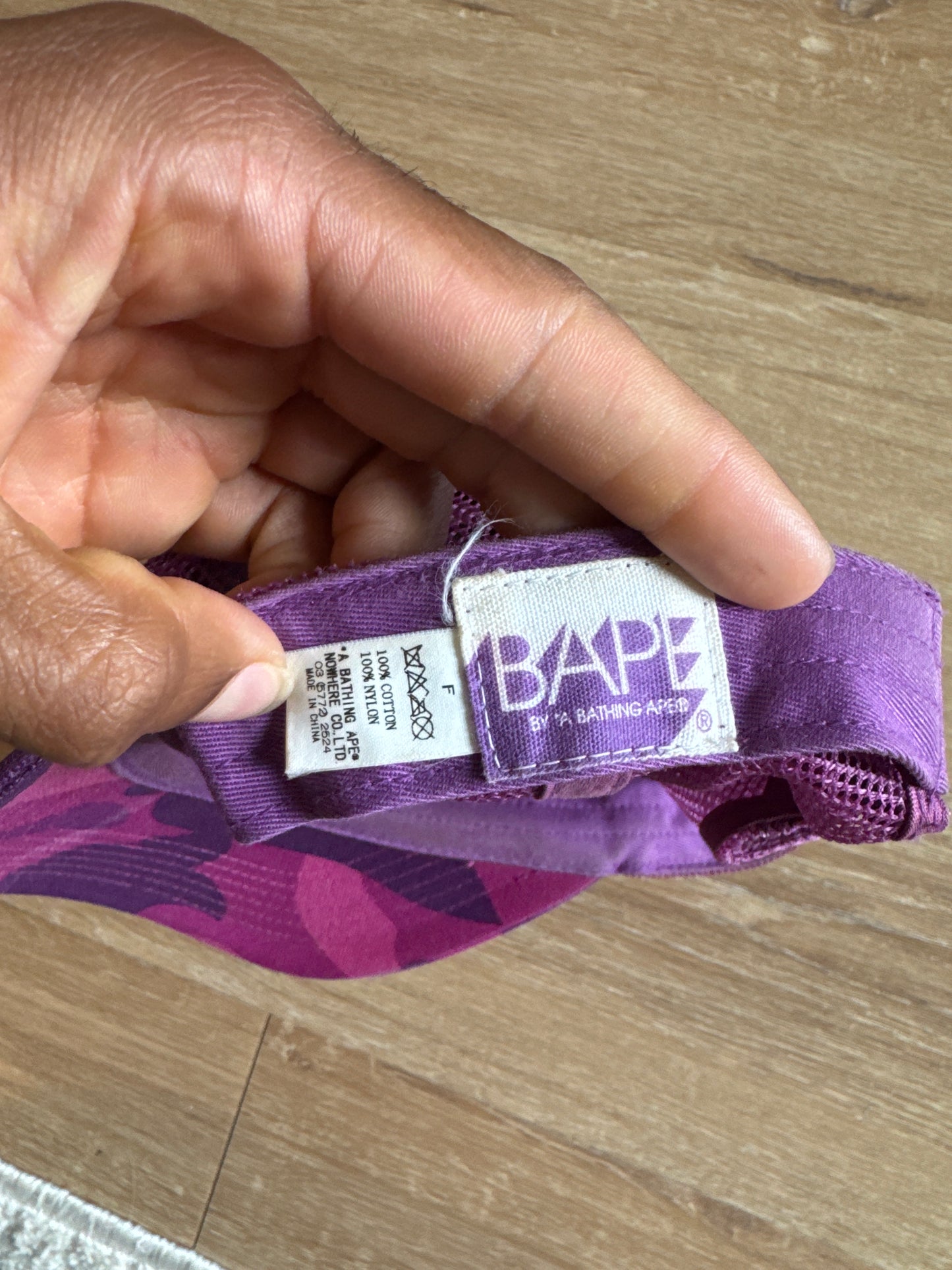 A Bathing Ape Bape x Carhartt Purple Camo Trucker Hat