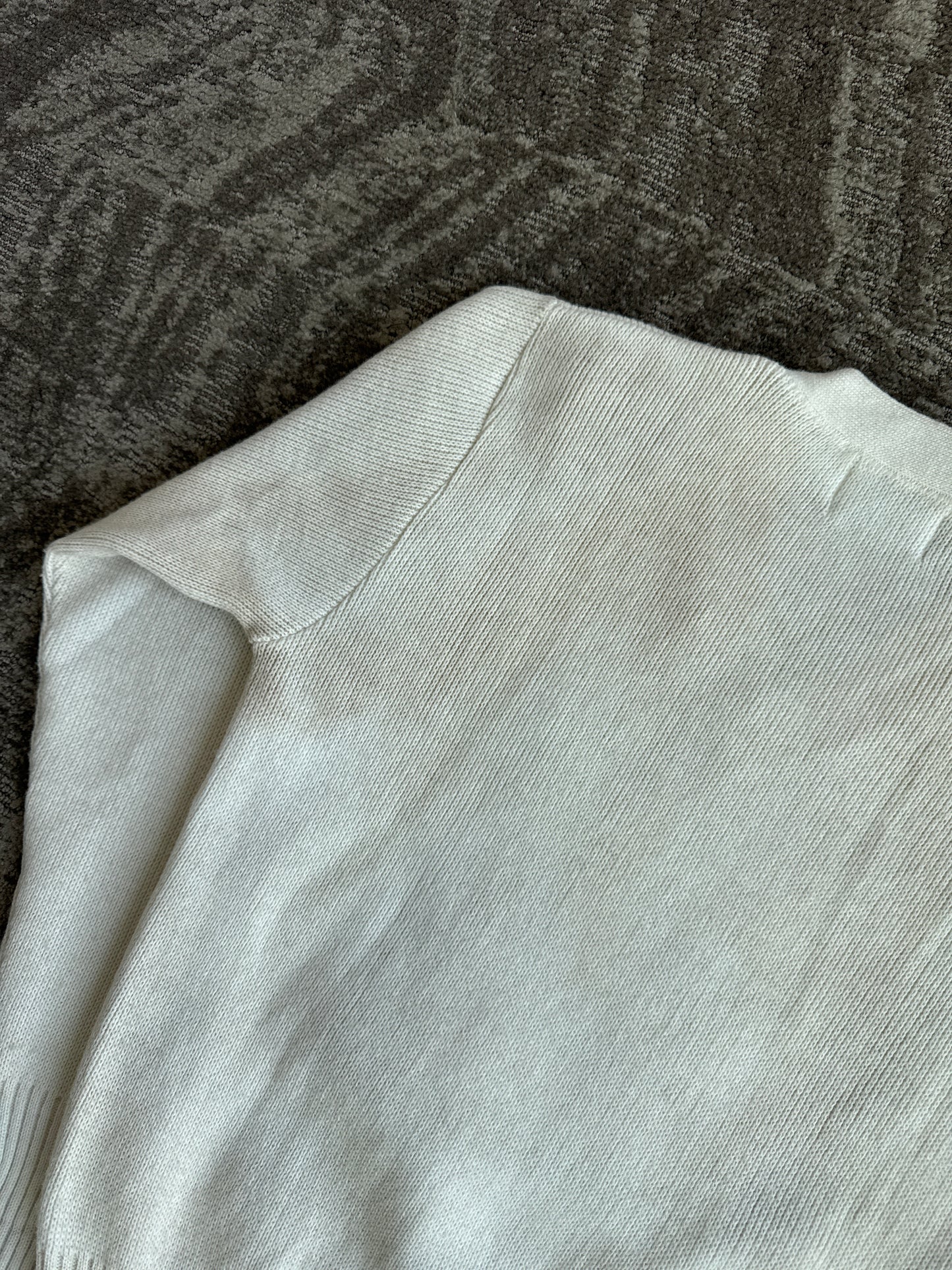 Vintage 70s East-Tenn Varsity Award Cream Forest Green Chenille Z Patch Sweater