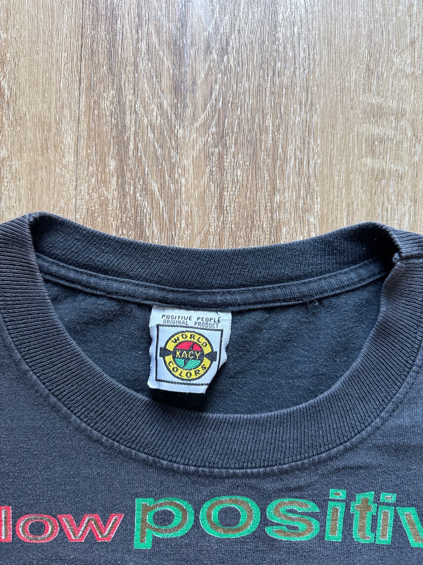 Vintage 90s Follow Positive Foot Steps Black History Tee