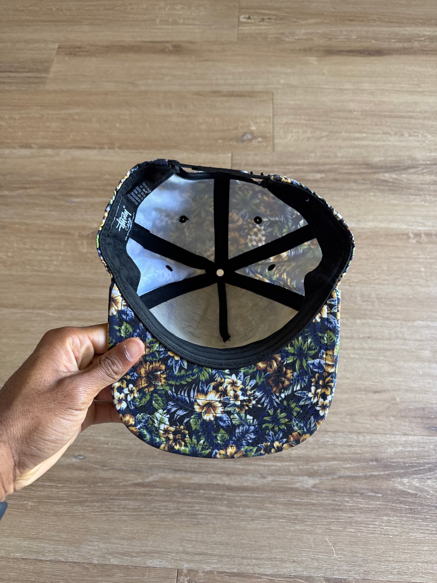 Stussy Island Floral Box Logo Snapback Hat