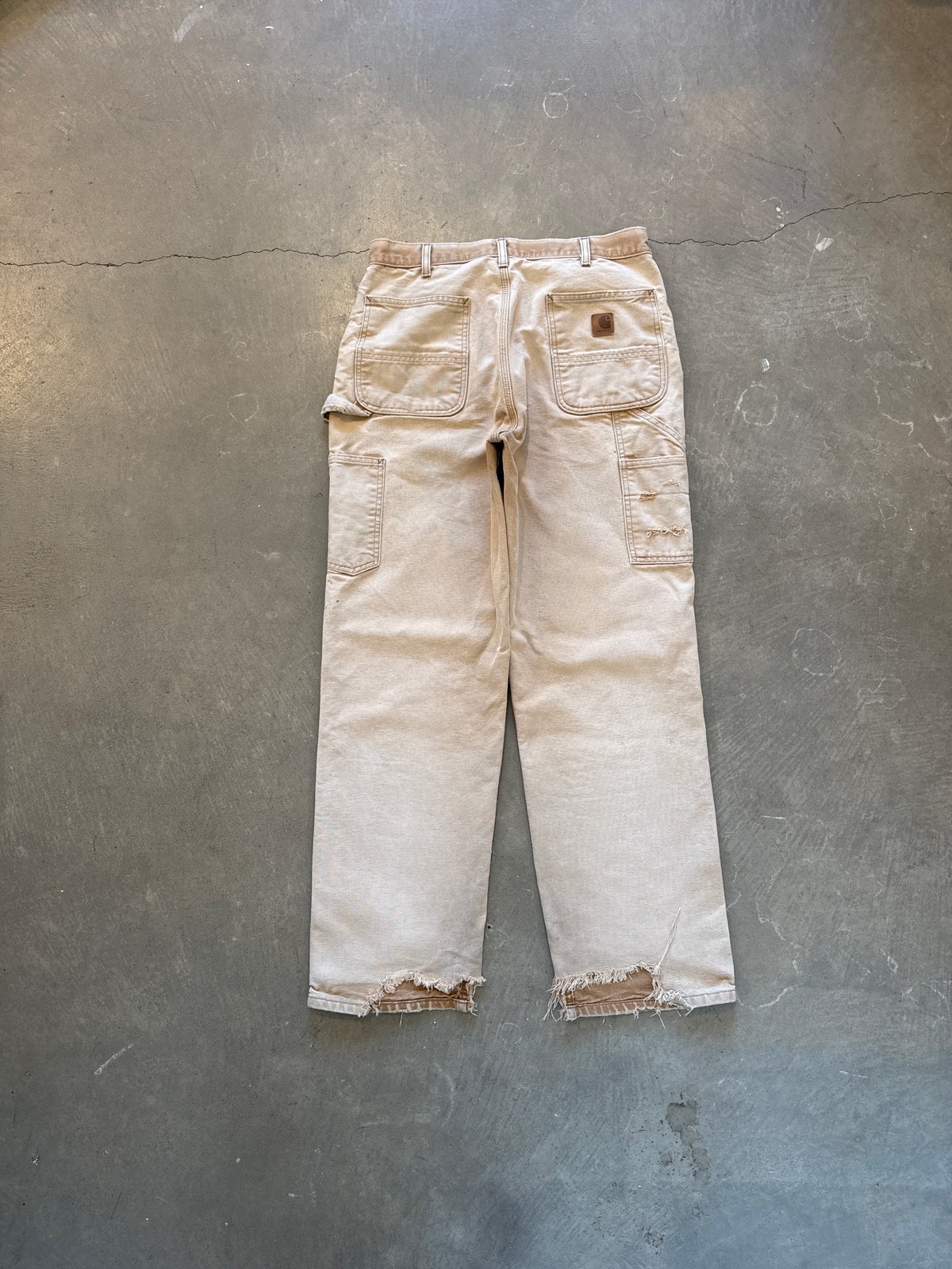 Vintage Carhartt Faded Distressed Tan Carpenter Pants