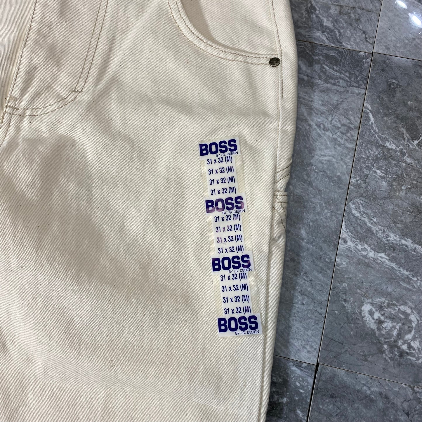 Vintage Boss Cream Carpenter Pants